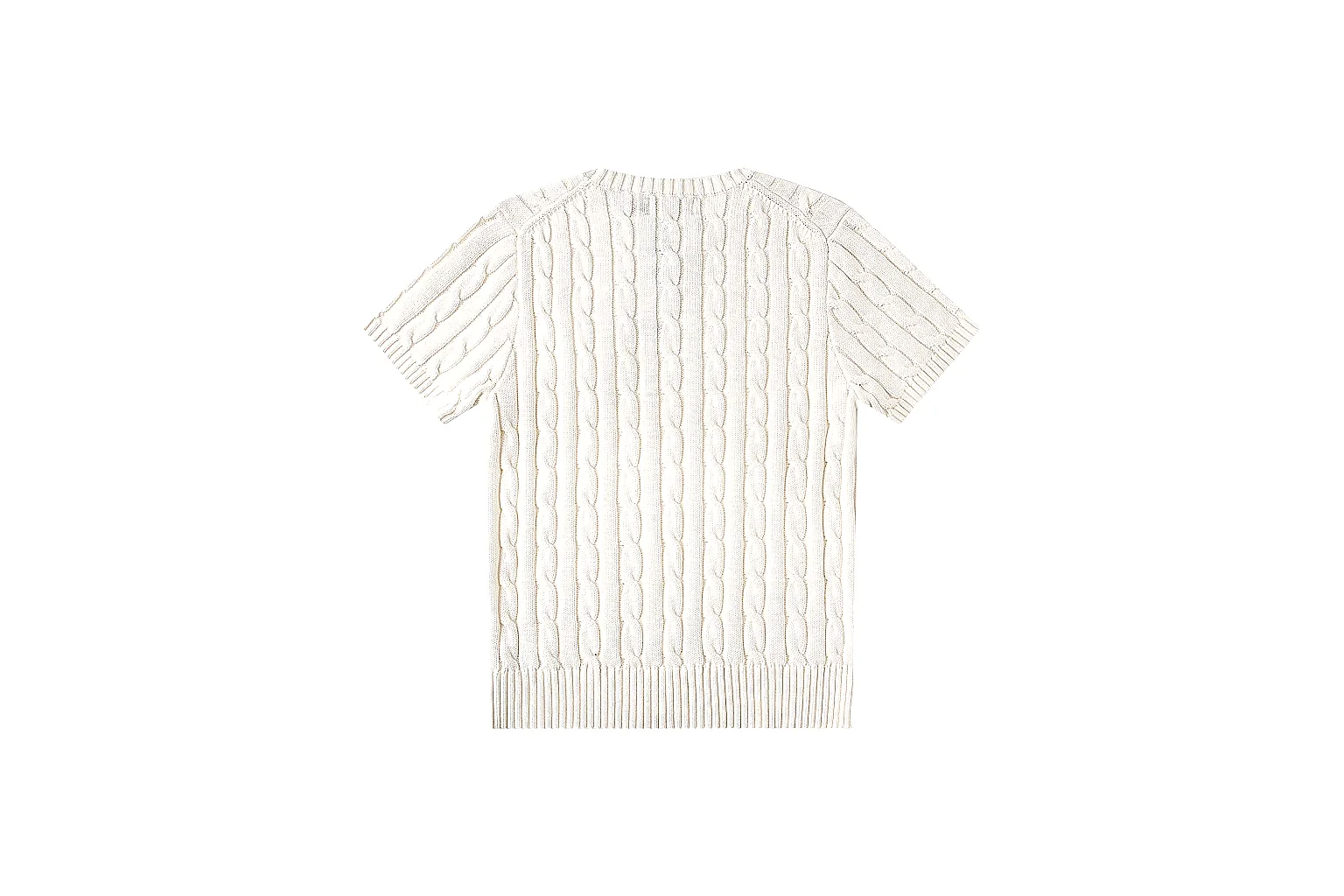 kakoscout.com Polo Ralph Lauren Ivory Cable Knit Polo 0882 Ivory short-sleeve-knit product image thumbnail 2