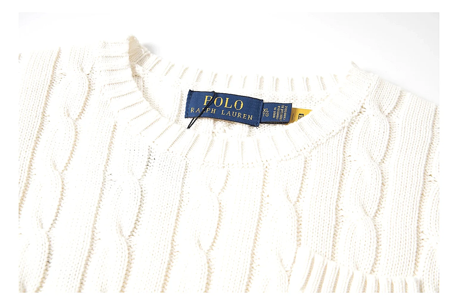 kakoscout.com Polo Ralph Lauren Ivory Cable Knit Polo 0882 Ivory short-sleeve-knit product image thumbnail 3