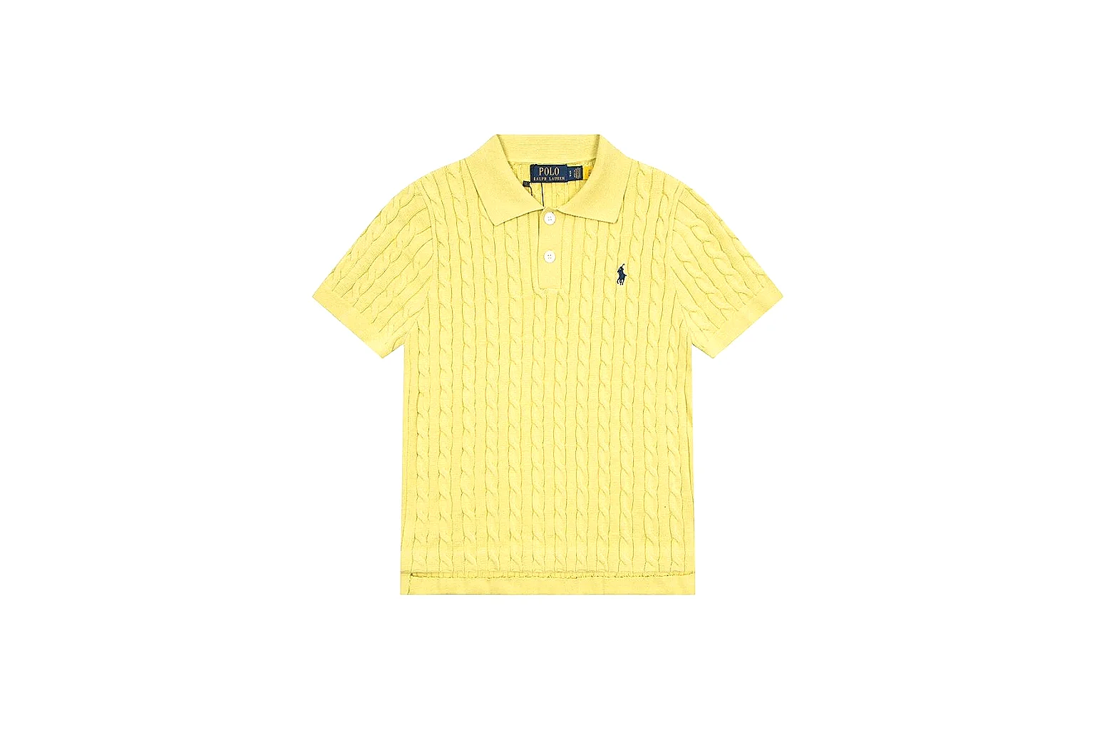 kakoscout.com Polo Ralph Lauren Lemon Yellow Cable Knit Polo 0979 Lemon Yellow short-sleeve-knit product image thumbnail 6