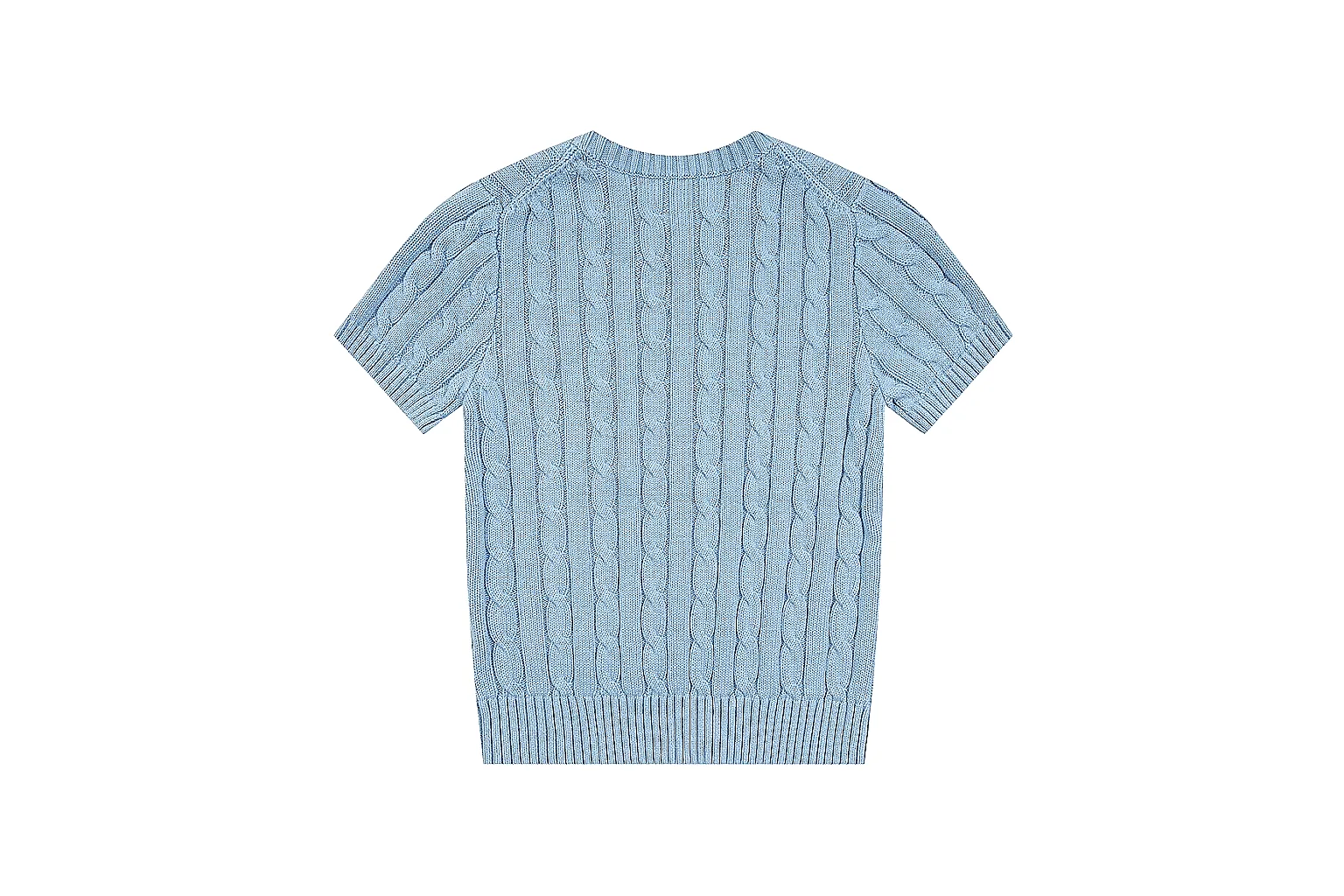 kakoscout.com Polo Ralph Lauren Light Blue Cable Knit Polo 0638 Light Blue short-sleeve-knit product image