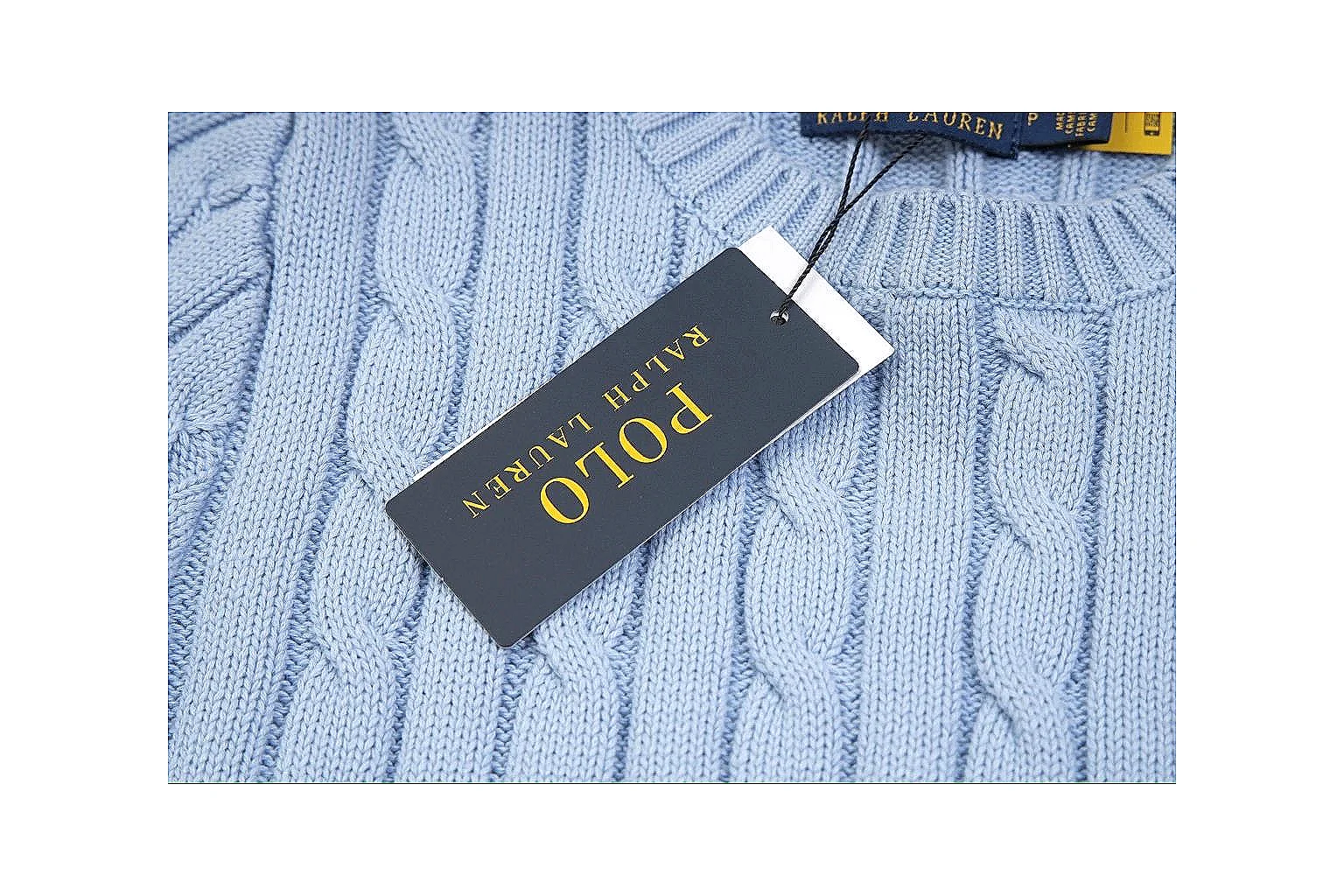 kakoscout.com Polo Ralph Lauren Light Blue Cable Knit Polo 0638 Light Blue short-sleeve-knit product image thumbnail 3