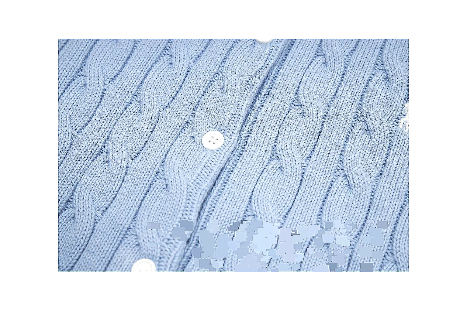 kakoscout.com Polo Ralph Lauren Light Blue Cable Knit Polo 0945 Light Blue short-sleeve-knit product image