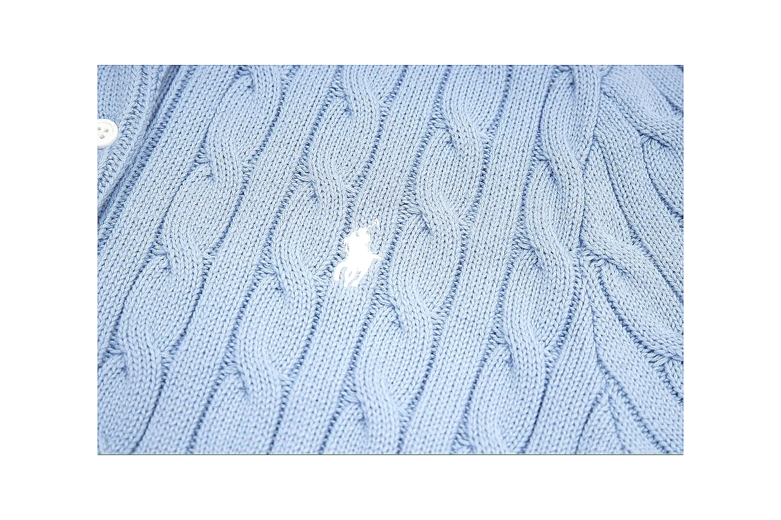 kakoscout.com Polo Ralph Lauren Light Blue Cable Knit Polo 0945 Light Blue short-sleeve-knit product image thumbnail 3
