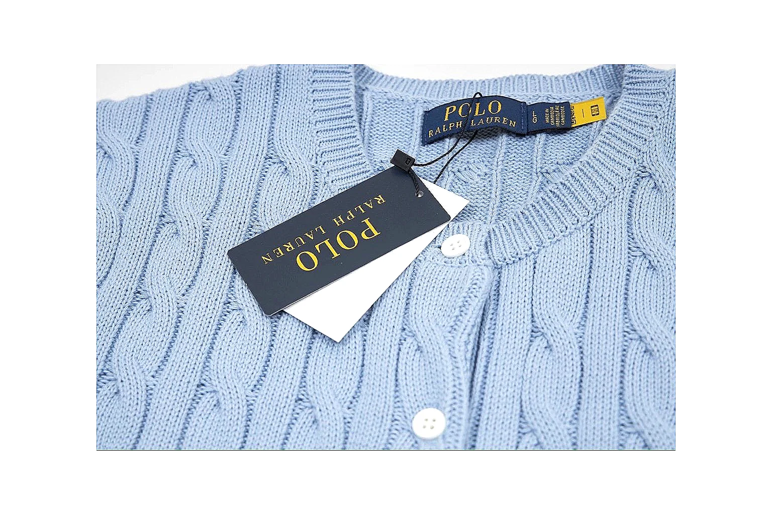 kakoscout.com Polo Ralph Lauren Light Blue Cable Knit Polo 0945 Light Blue short-sleeve-knit product image thumbnail 4