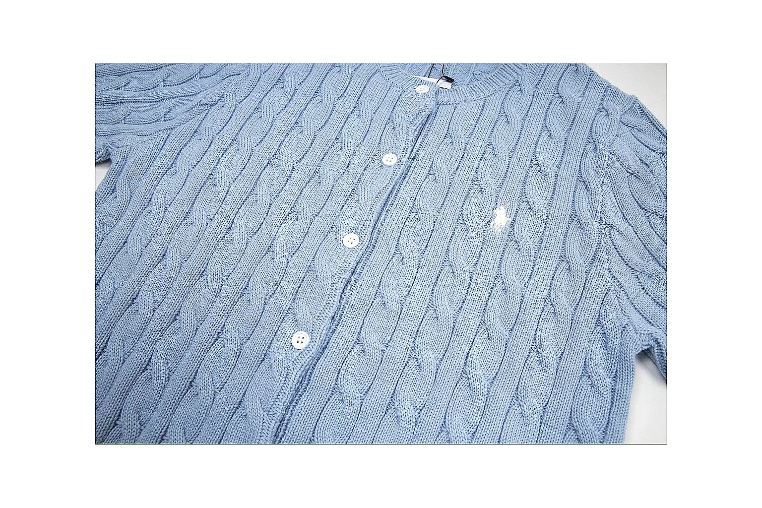 kakoscout.com Polo Ralph Lauren Light Blue Cable Knit Polo 0945 Light Blue short-sleeve-knit product image thumbnail 5