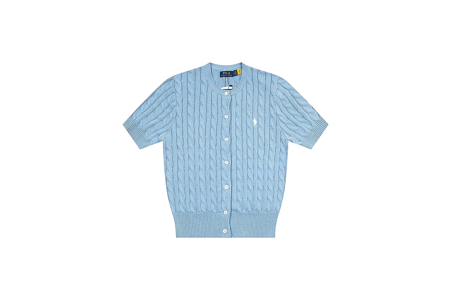 kakoscout.com Polo Ralph Lauren Light Blue Cable Knit Polo 0945 Light Blue short-sleeve-knit product image thumbnail 6