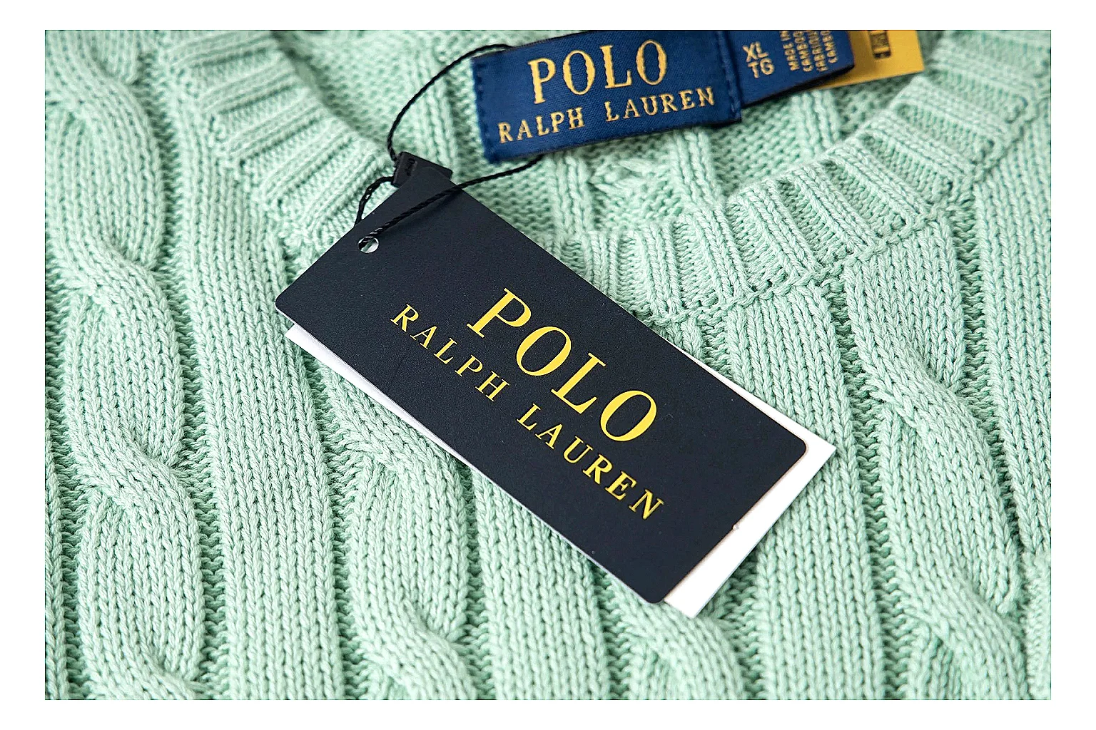 kakoscout.com Polo Ralph Lauren Mint Cable Knit Polo 0792 Mint short-sleeve-knit product image thumbnail 5