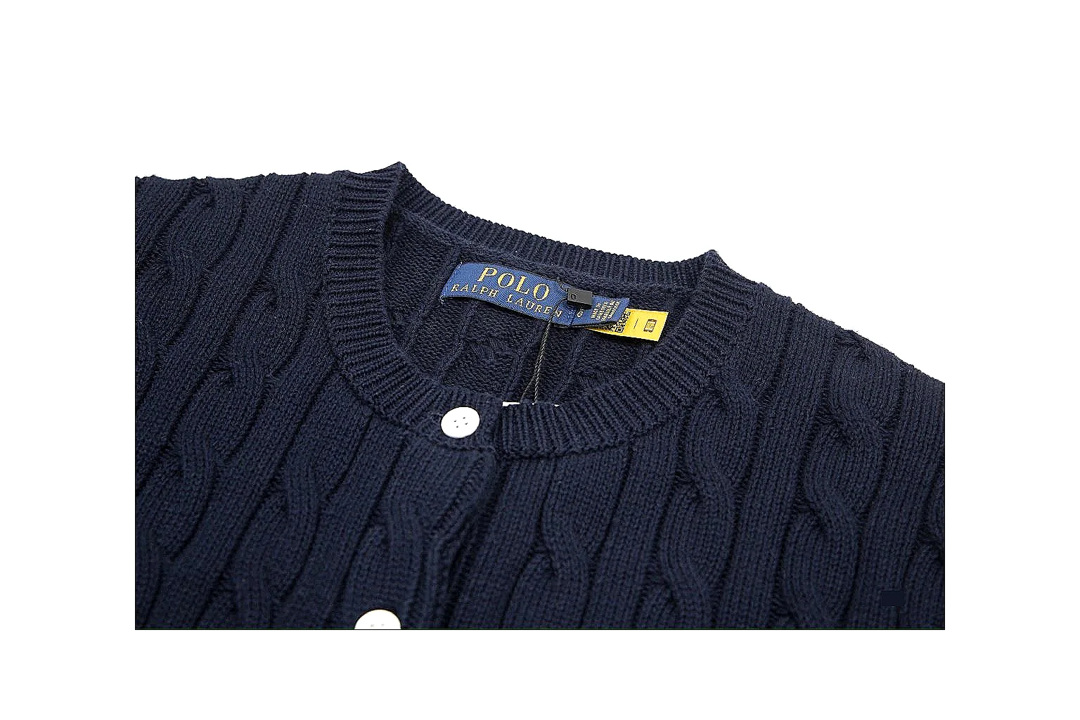 kakoscout.com Polo Ralph Lauren Navy Cable Knit Cardigan 0960 Navy short-sleeve-knit product image