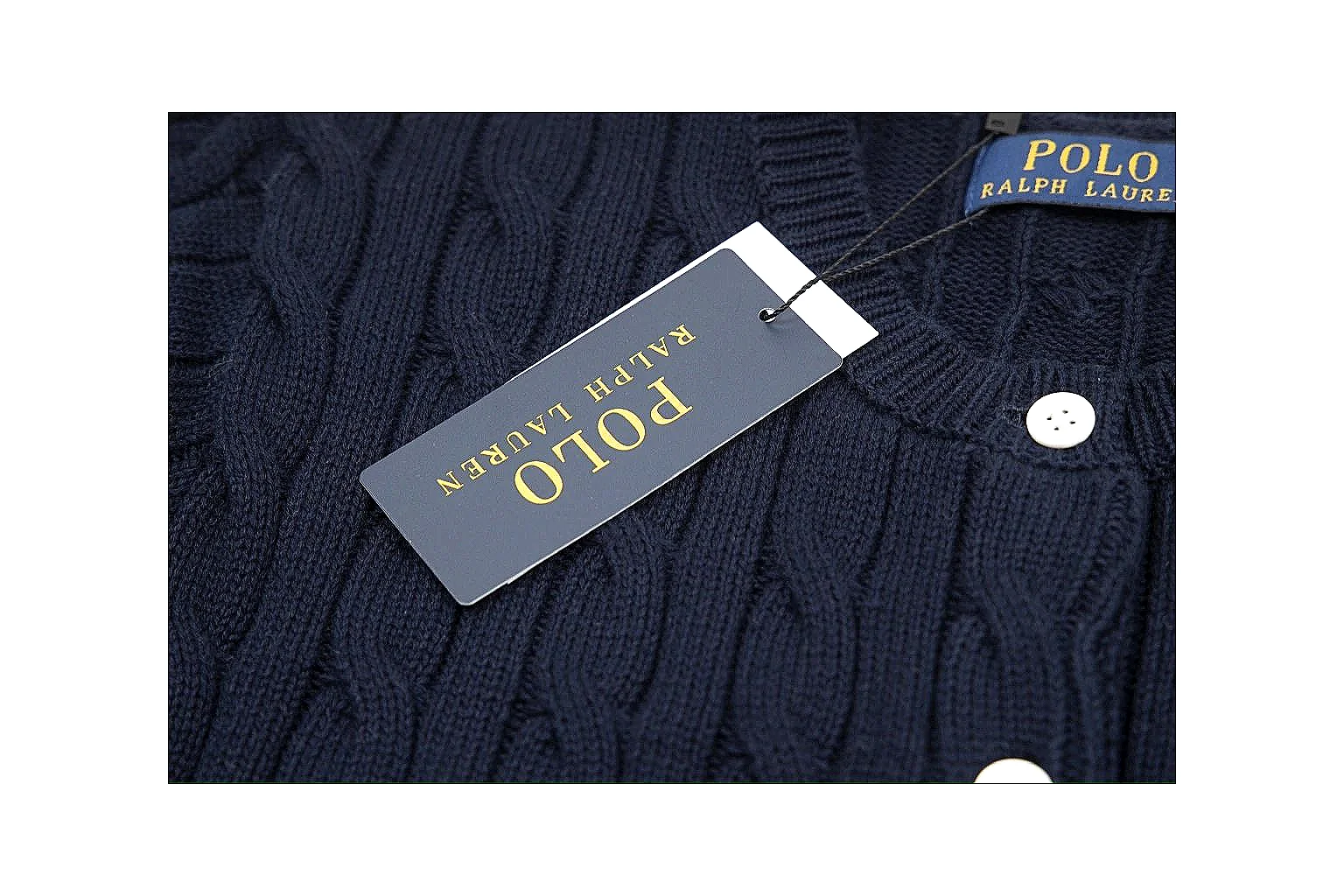 kakoscout.com Polo Ralph Lauren Navy Cable Knit Cardigan 0960 Navy short-sleeve-knit product image thumbnail 5
