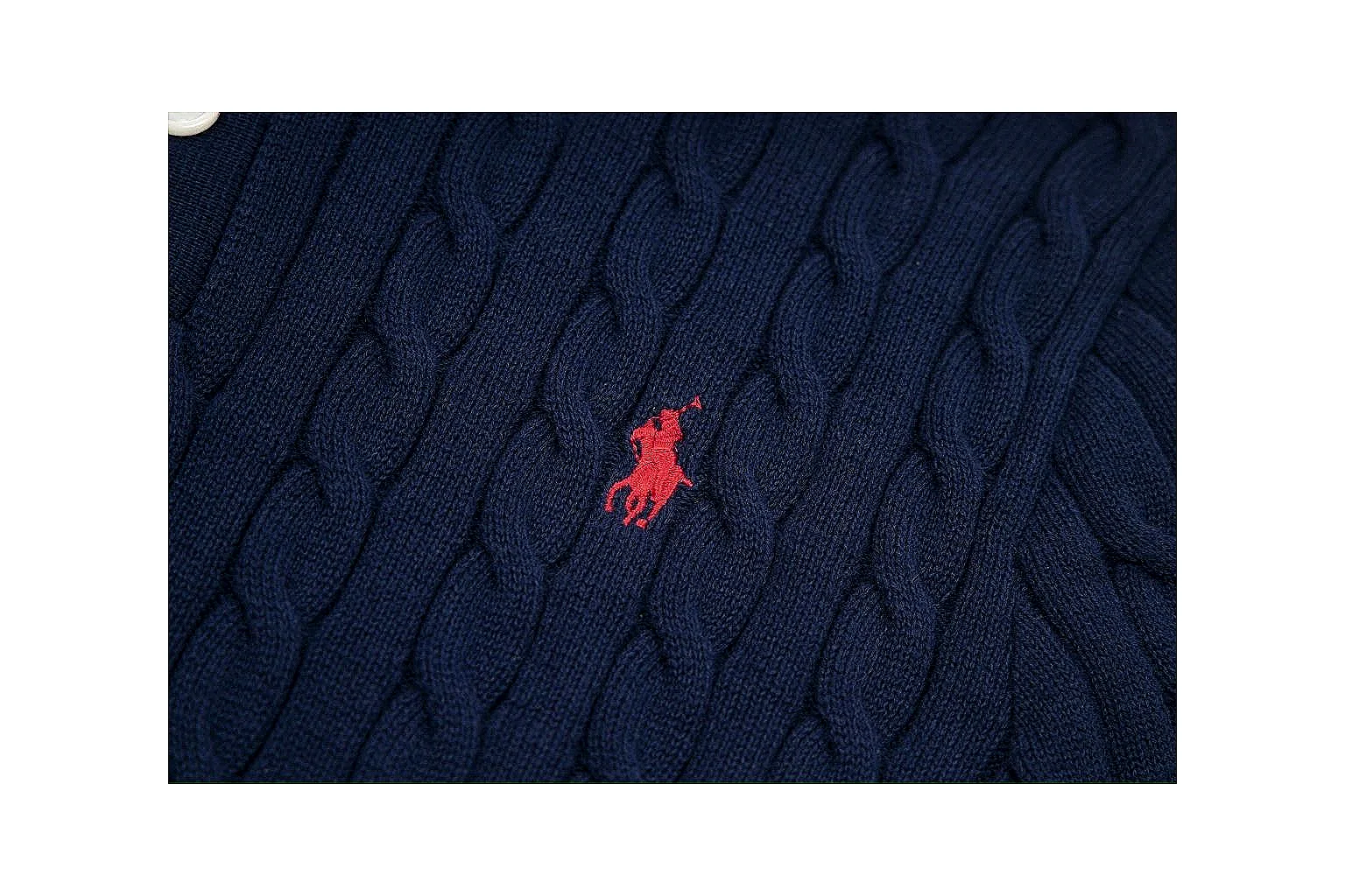 kakoscout.com Polo Ralph Lauren Navy Cable Knit Polo 0988 Navy short-sleeve-knit product image