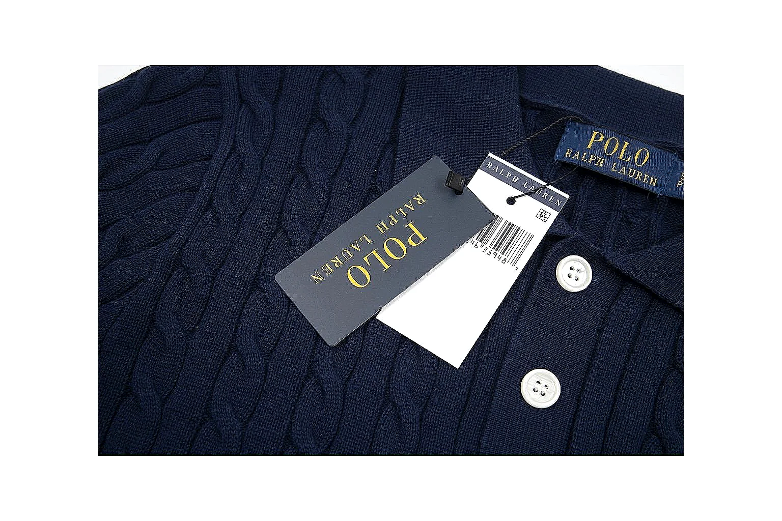 kakoscout.com Polo Ralph Lauren Navy Cable Knit Polo 0988 Navy short-sleeve-knit product image thumbnail 5