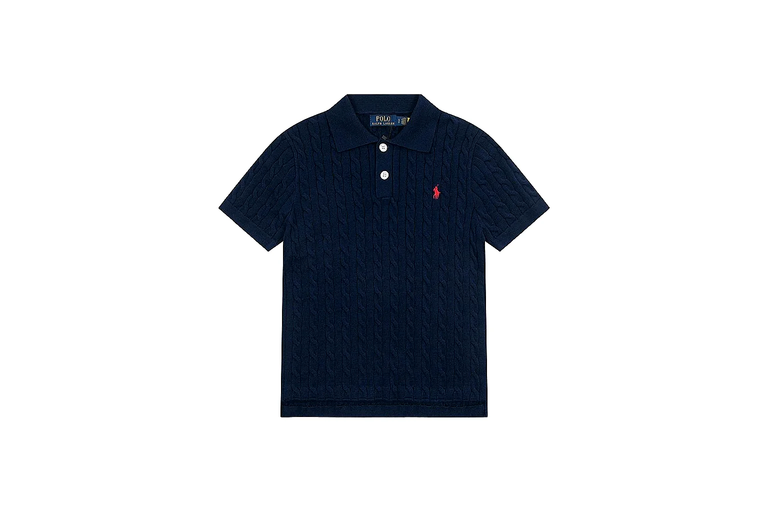 kakoscout.com Polo Ralph Lauren Navy Cable Knit Polo 0988 Navy short-sleeve-knit product image thumbnail 6