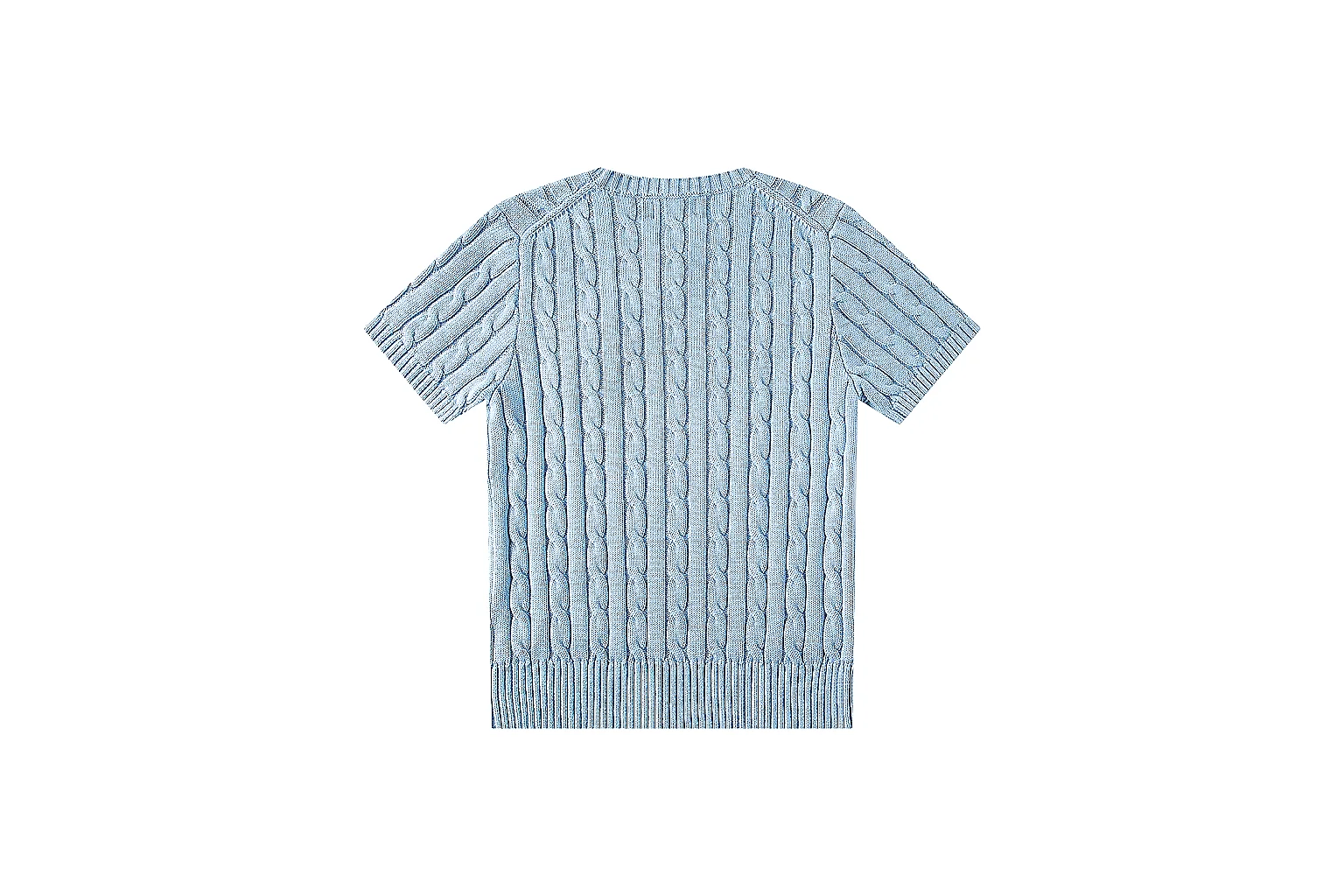 kakoscout.com Polo Ralph Lauren Pale Blue Cable Knit Polo 0856 Pale Blue short-sleeve-knit product image thumbnail 2