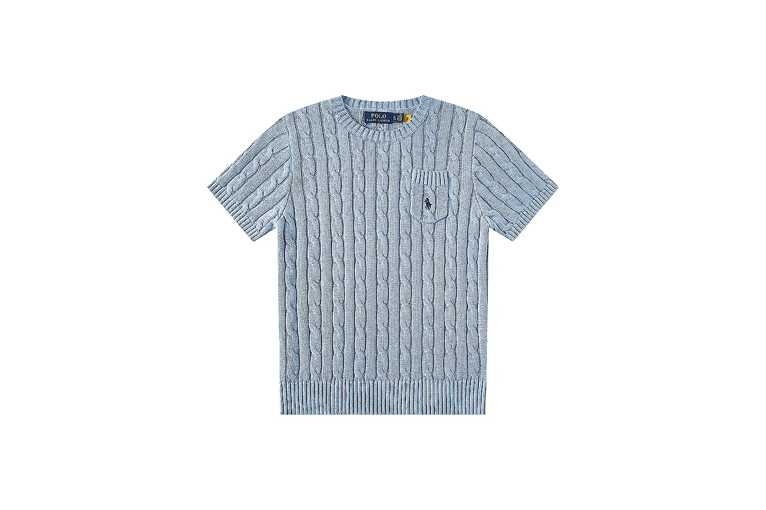 kakoscout.com Polo Ralph Lauren Pale Blue Cable Knit Polo 0856 Pale Blue short-sleeve-knit product image thumbnail 6