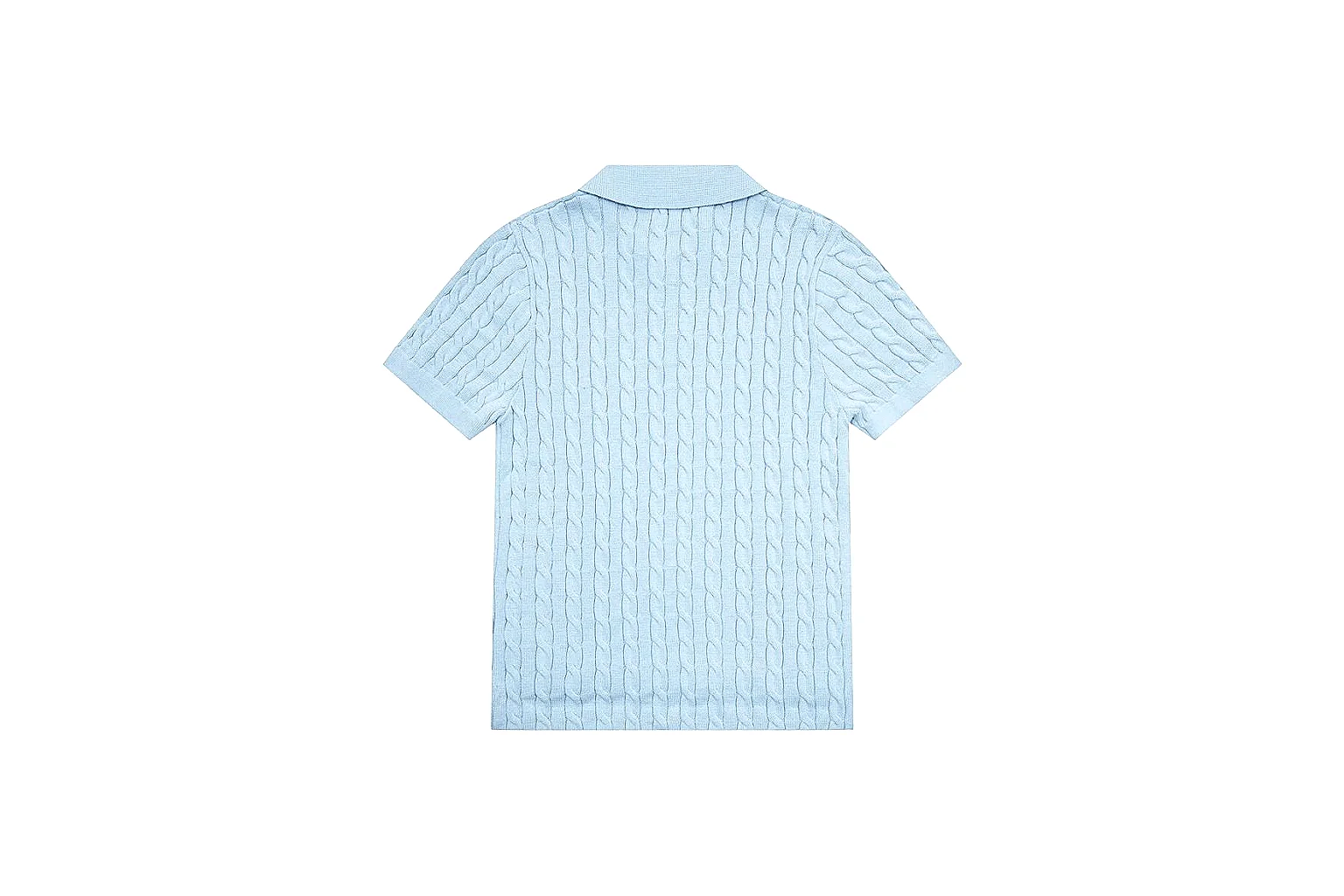kakoscout.com Polo Ralph Lauren Pale Blue Cable Knit Polo 0992 Pale Blue short-sleeve-knit product image thumbnail 2
