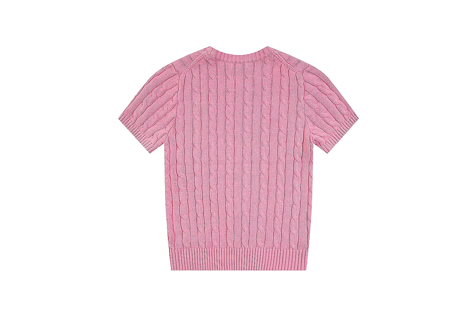 kakoscout.com Polo Ralph Lauren Pink Cable Knit Polo 0627 Pink short-sleeve-knit product image thumbnail 2