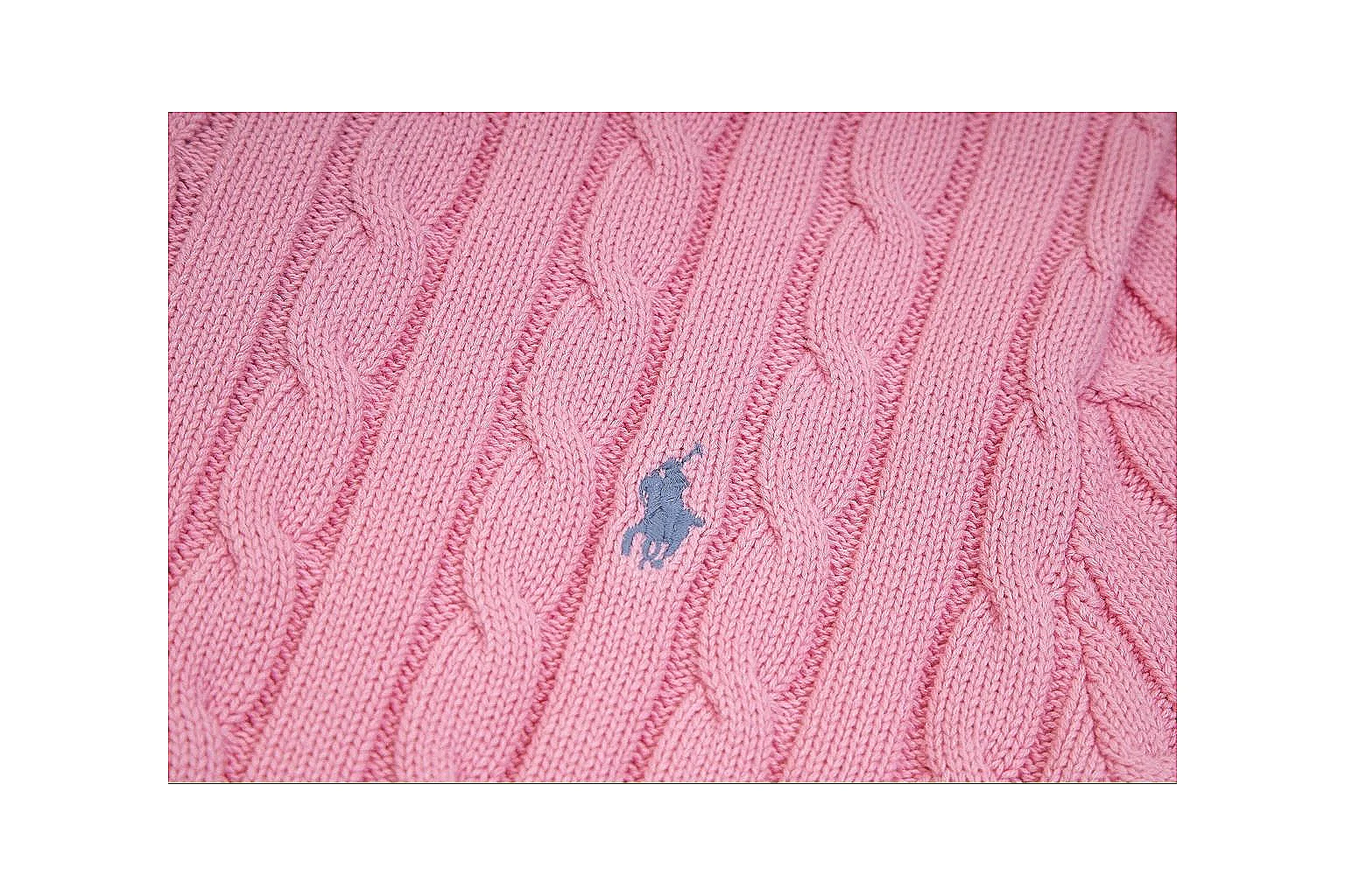 kakoscout.com Polo Ralph Lauren Pink Cable Knit Polo 0627 Pink short-sleeve-knit product image thumbnail 4