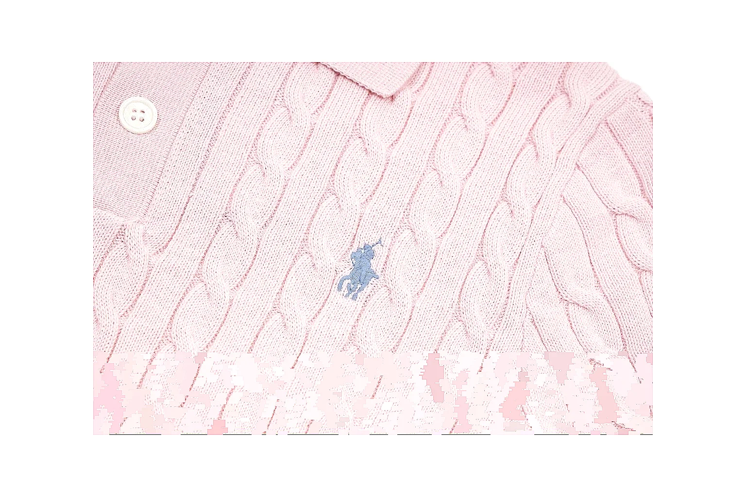 kakoscout.com Polo Ralph Lauren Pink Cable Knit Polo 0983 Pink short-sleeve-knit product image