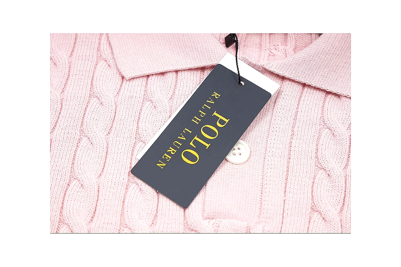 kakoscout.com Polo Ralph Lauren Pink Cable Knit Polo 0983 Pink short-sleeve-knit product image thumbnail 4