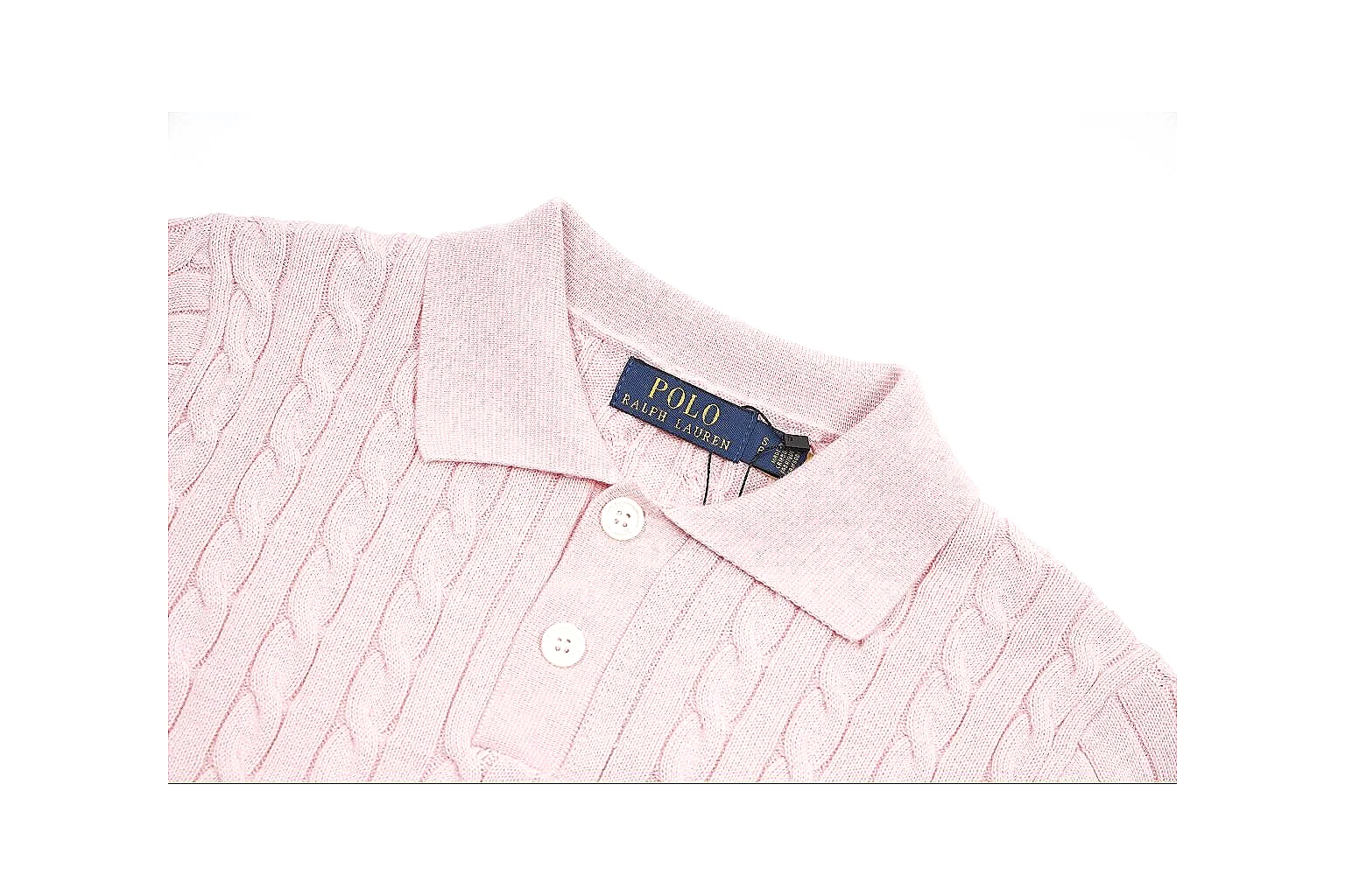 kakoscout.com Polo Ralph Lauren Pink Cable Knit Polo 0983 Pink short-sleeve-knit product image thumbnail 5
