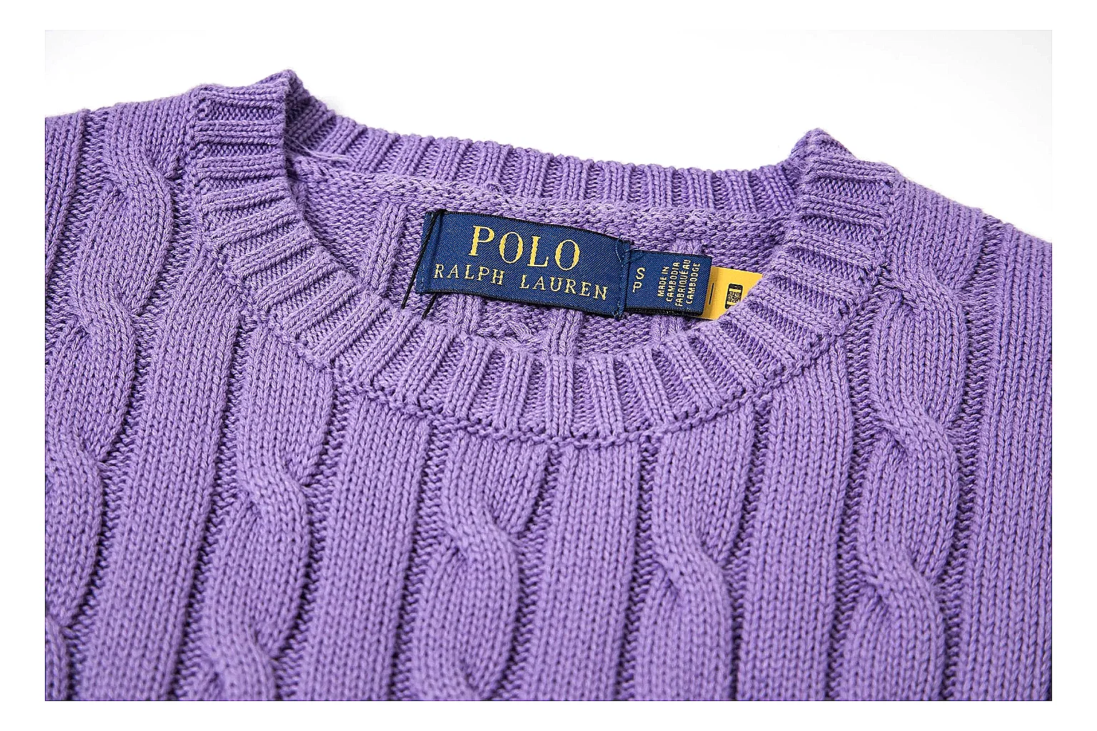 kakoscout.com Polo Ralph Lauren Purple Cable Knit Polo 0898 Purple short-sleeve-knit product image thumbnail 3
