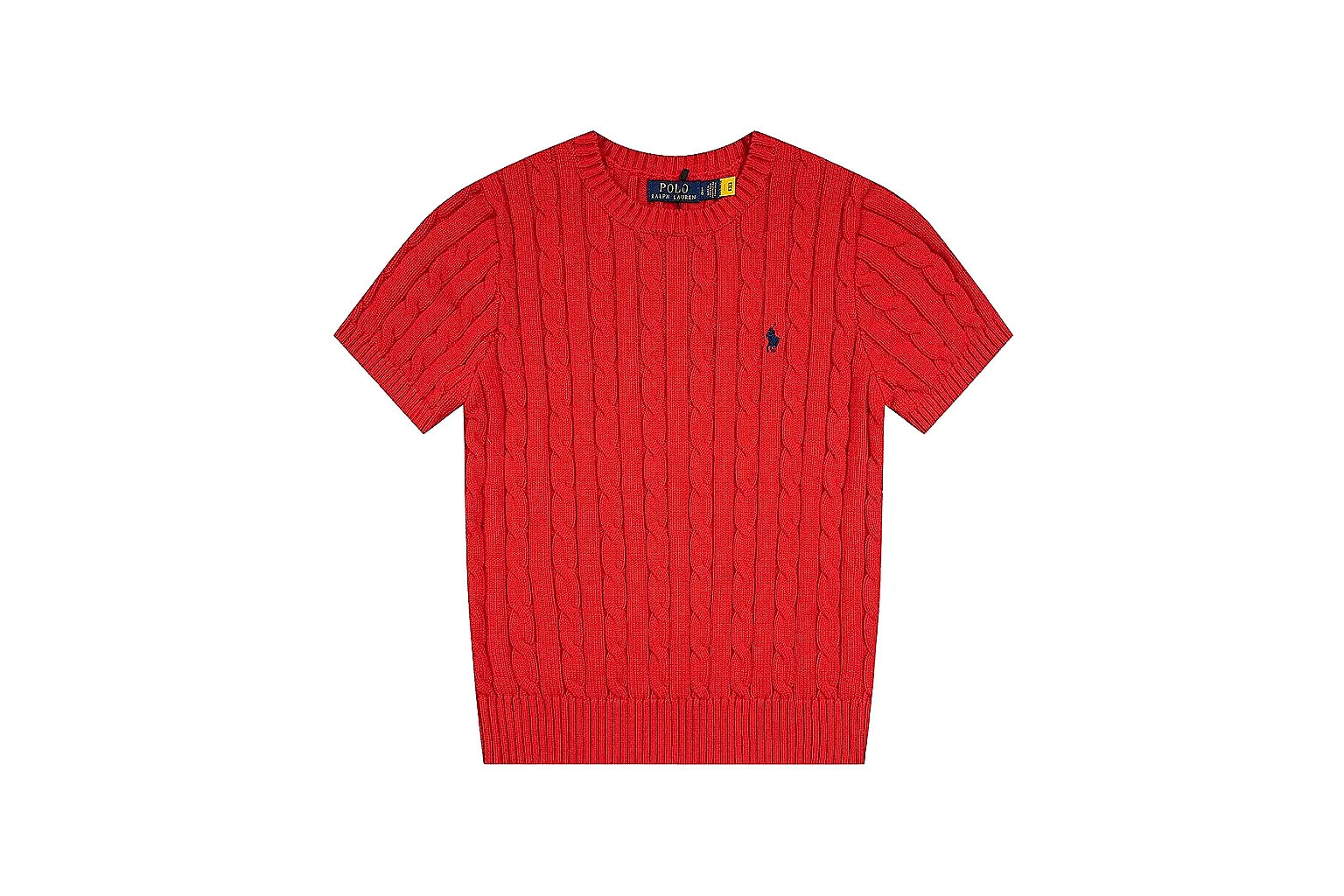 kakoscout.com Polo Ralph Lauren Red Cable Knit Polo 0632 Red short-sleeve-knit product image