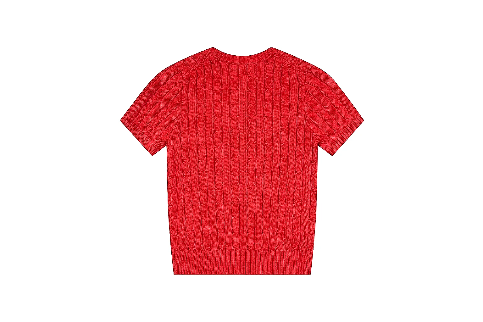 kakoscout.com Polo Ralph Lauren Red Cable Knit Polo 0632 Red short-sleeve-knit product image thumbnail 2