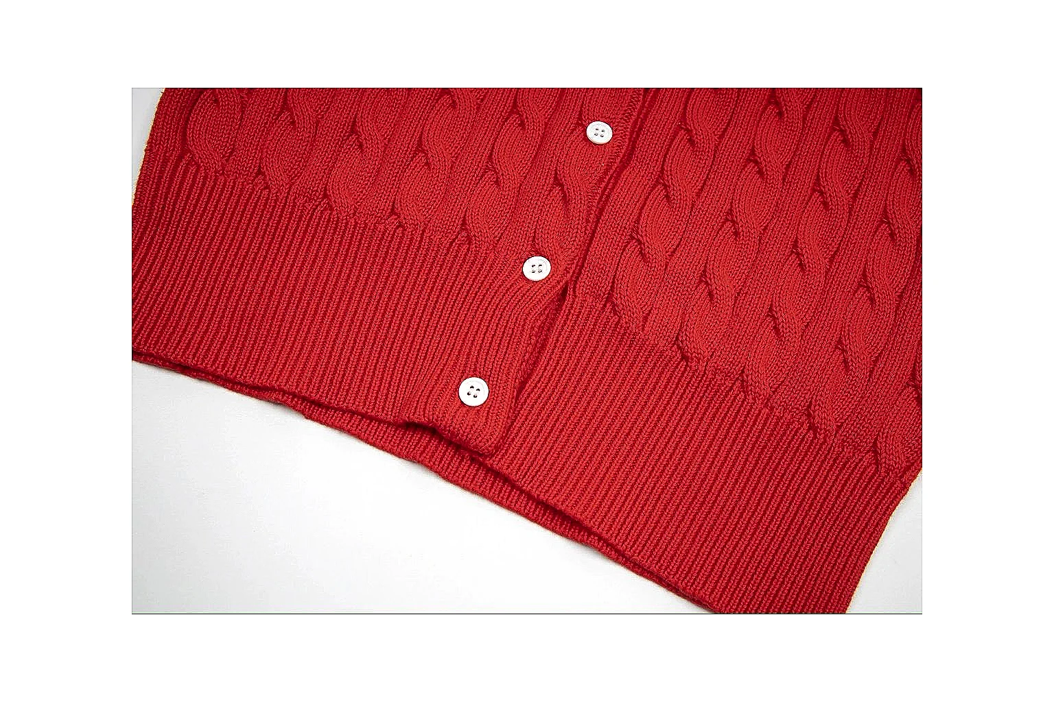 kakoscout.com Polo Ralph Lauren Red Button Cable Knit Polo 0923 Red Button short-sleeve-knit product image thumbnail 4