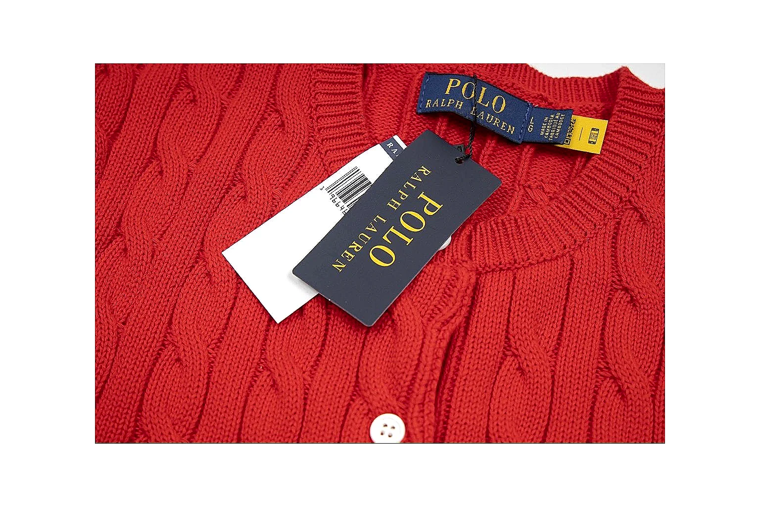 kakoscout.com Polo Ralph Lauren Red Button Cable Knit Polo 0923 Red Button short-sleeve-knit product image thumbnail 5