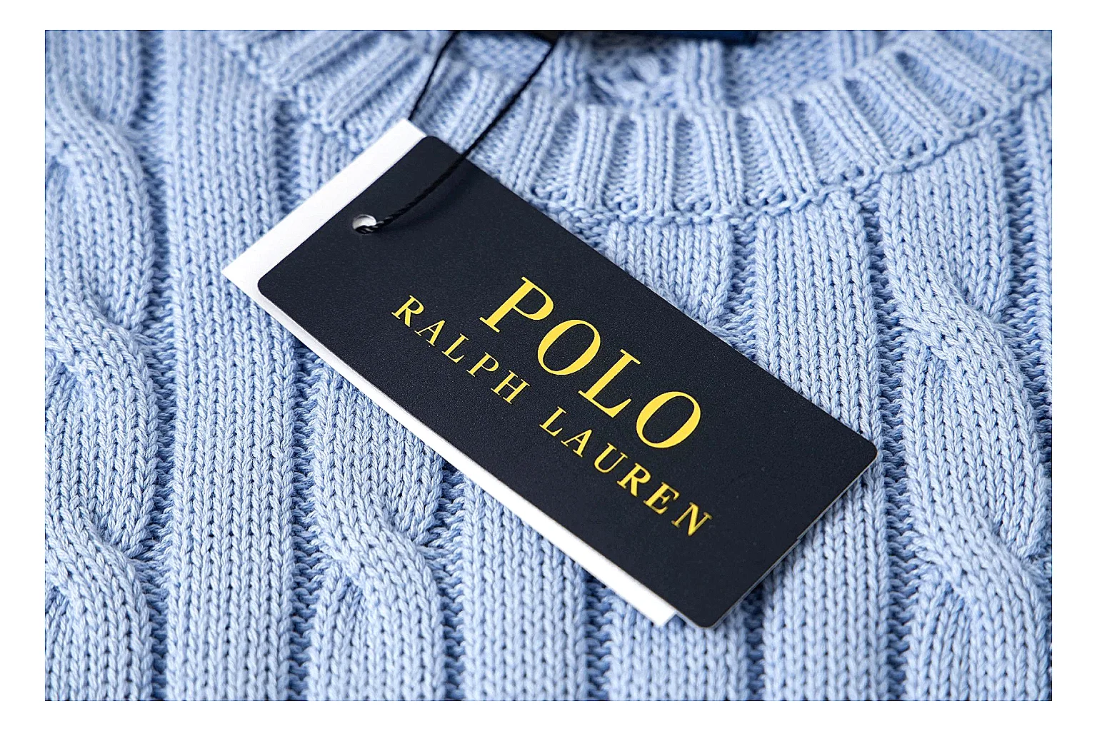 kakoscout.com Polo Ralph Lauren Sky Blue Cable Knit Polo 0814 Sky Blue short-sleeve-knit product image thumbnail 3