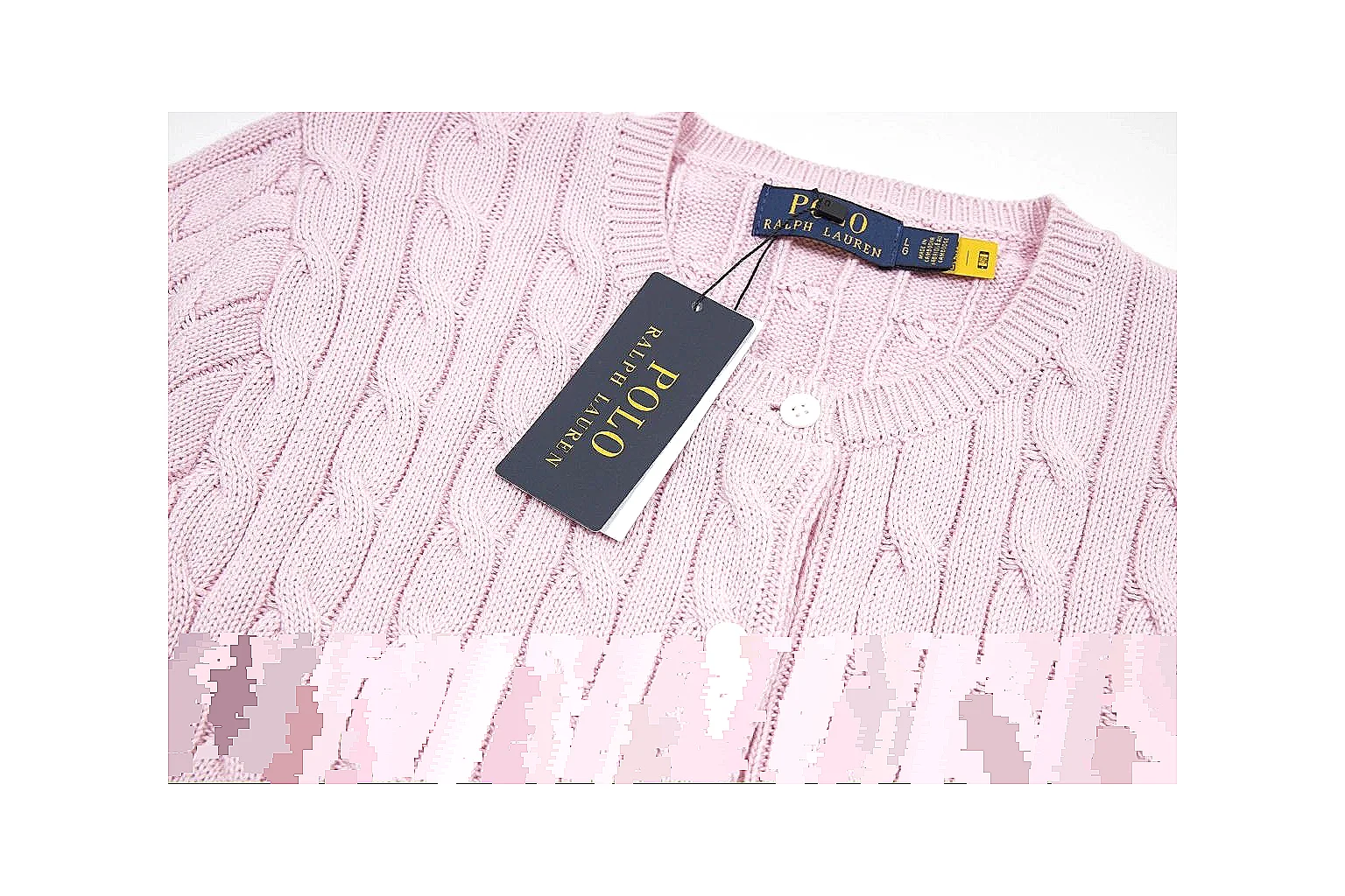 kakoscout.com Polo Ralph Lauren Soft Pink Cable Knit Polo 0941 Soft Pink short-sleeve-knit product image