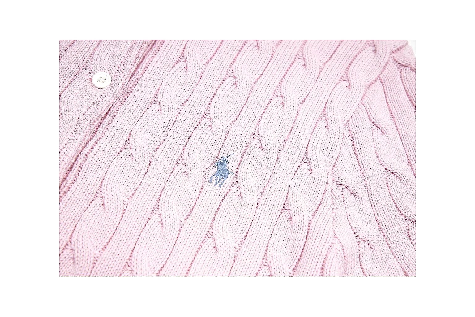 kakoscout.com Polo Ralph Lauren Soft Pink Cable Knit Polo 0941 Soft Pink short-sleeve-knit product image thumbnail 3