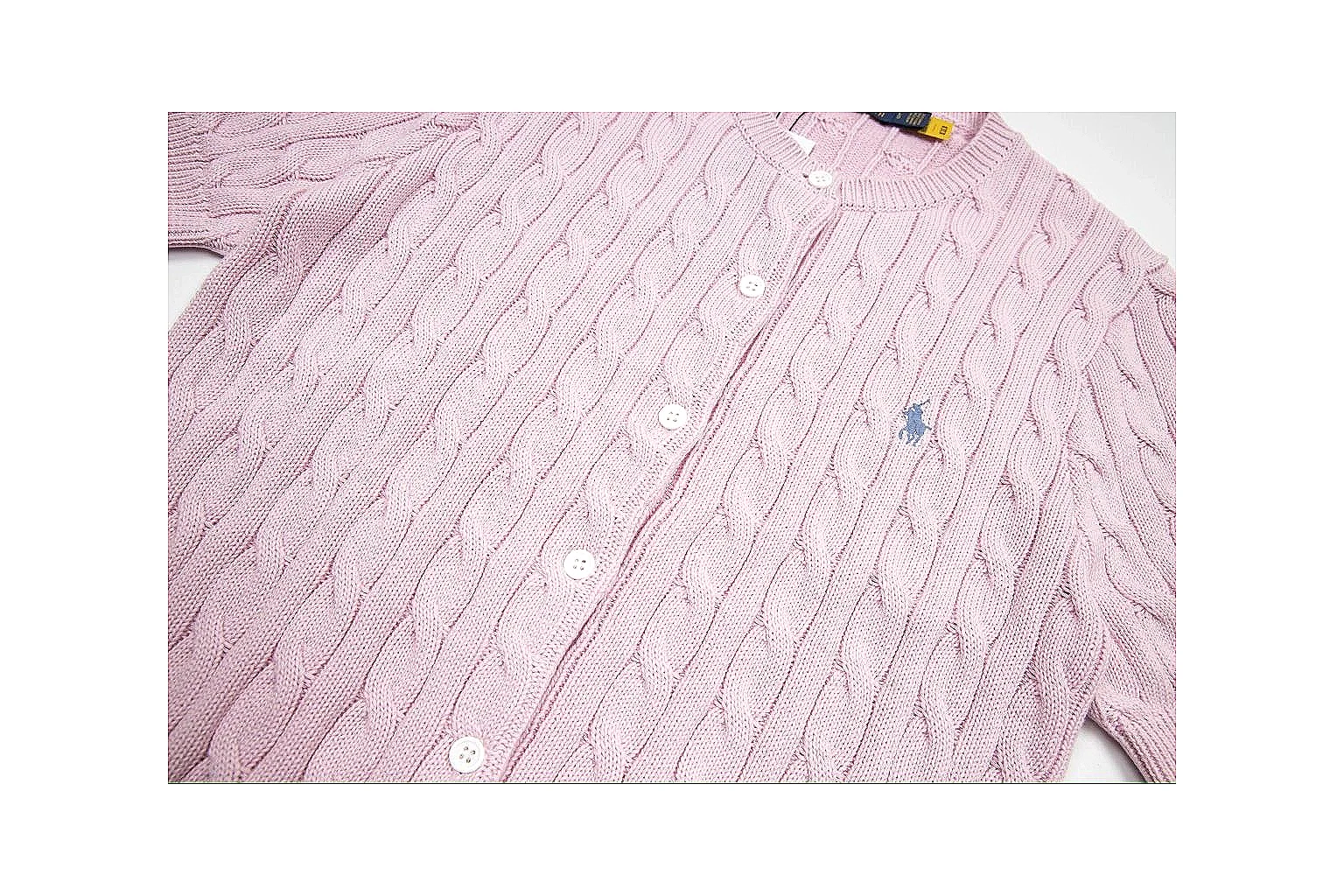 kakoscout.com Polo Ralph Lauren Soft Pink Cable Knit Polo 0941 Soft Pink short-sleeve-knit product image thumbnail 4
