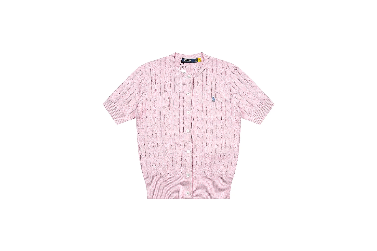 kakoscout.com Polo Ralph Lauren Soft Pink Cable Knit Polo 0941 Soft Pink short-sleeve-knit product image thumbnail 6
