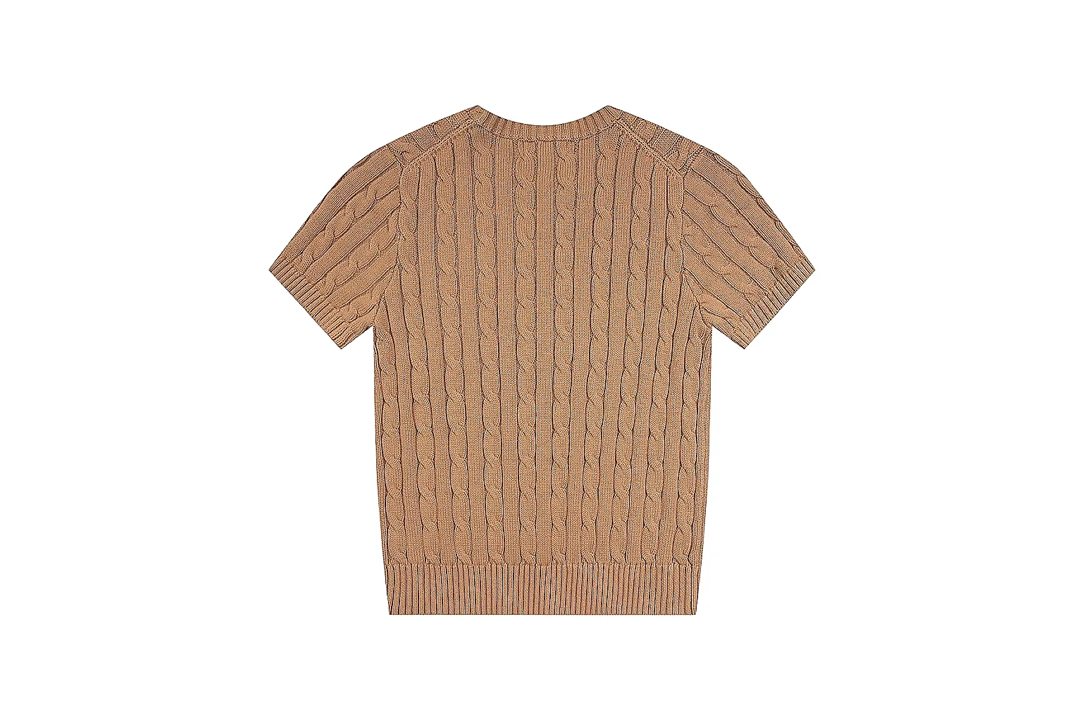 kakoscout.com Polo Ralph Lauren Tan Cable Knit Polo 0667 Tan short-sleeve-knit product image
