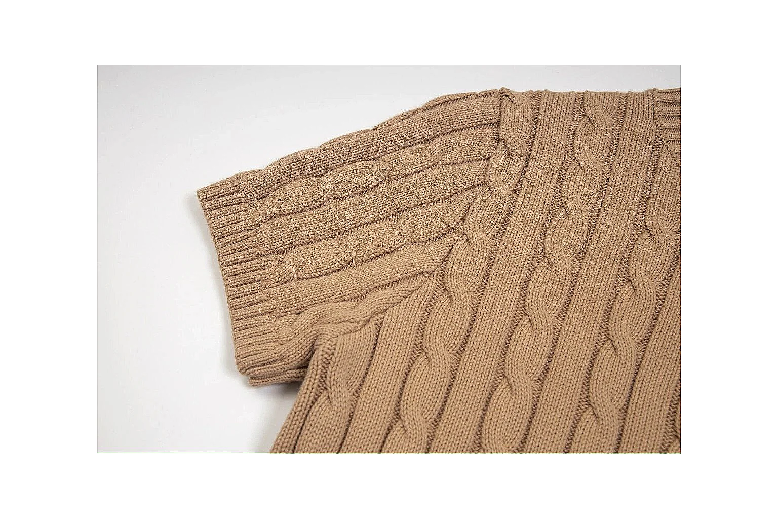kakoscout.com Polo Ralph Lauren Tan Cable Knit Polo 0667 Tan short-sleeve-knit product image thumbnail 5