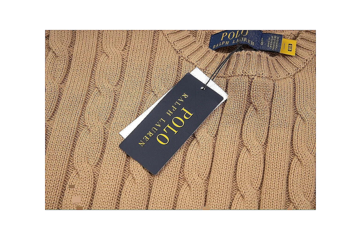 kakoscout.com Polo Ralph Lauren Tan Cable Knit Polo 0667 Tan short-sleeve-knit product image thumbnail 6