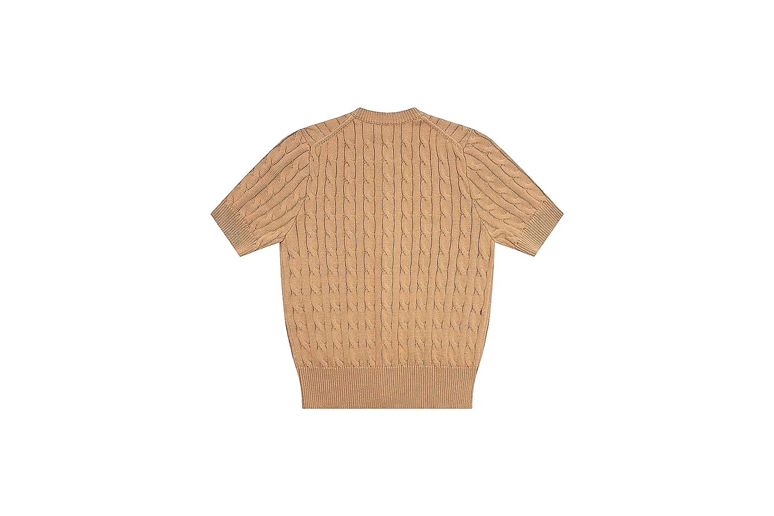 kakoscout.com Polo Ralph Lauren Tan Cable Knit Cardigan 0915 Tan short-sleeve-knit product image thumbnail 2