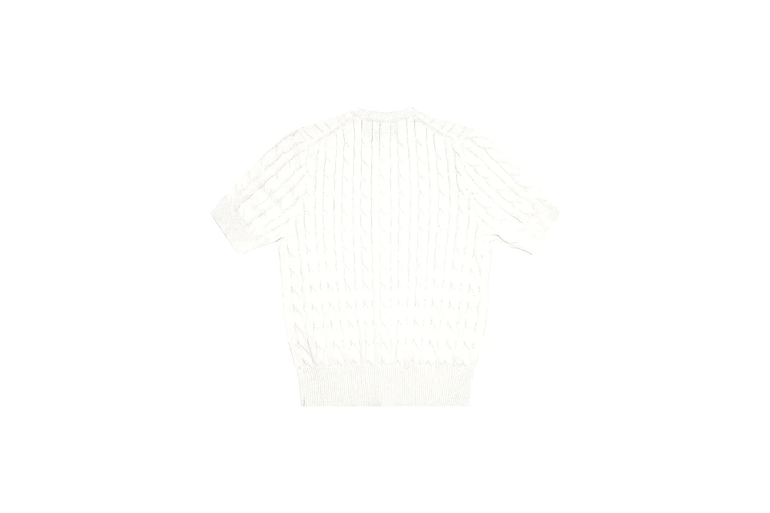 kakoscout.com Polo Ralph Lauren White Cable Knit Polo 0955 White short-sleeve-knit product image