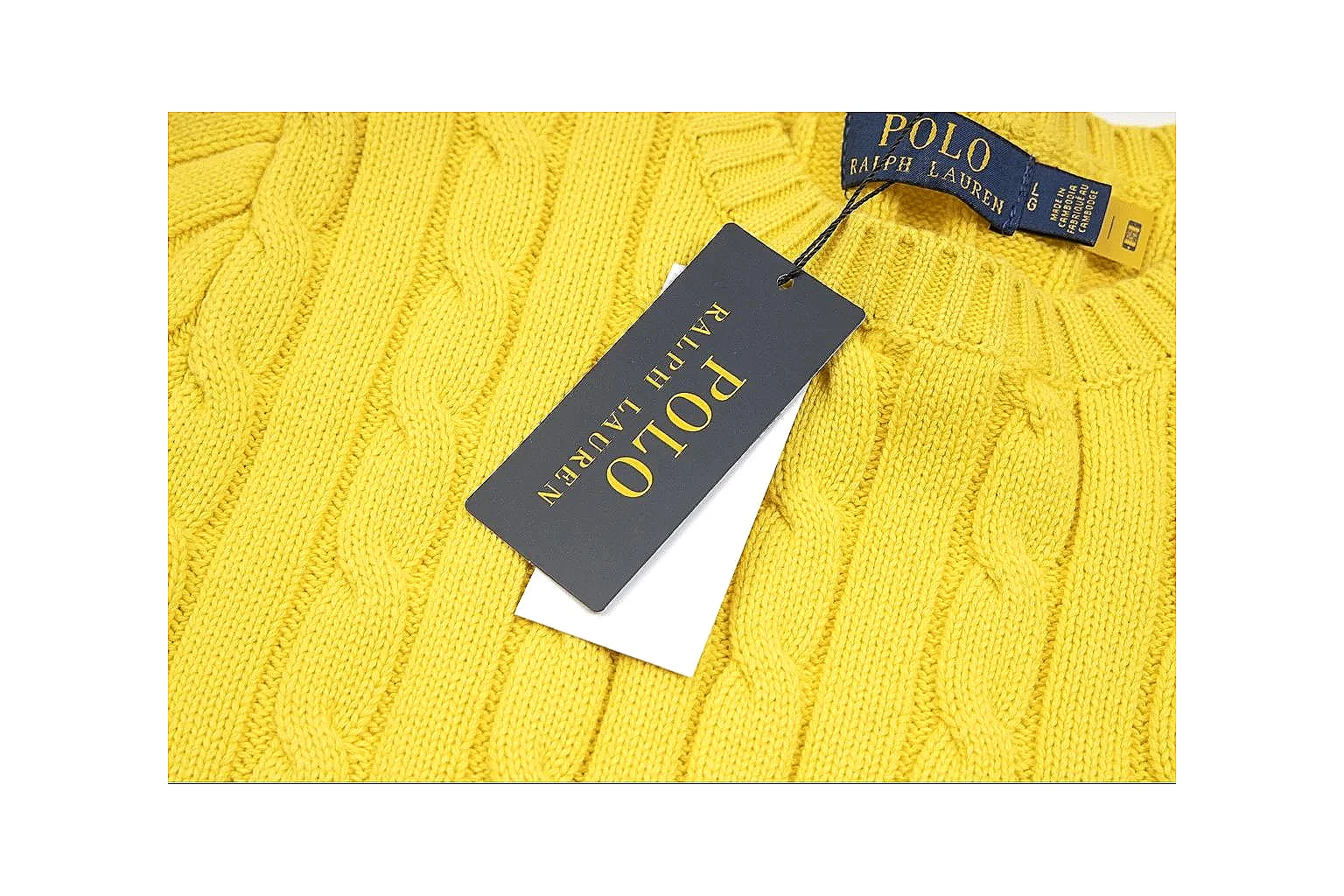 kakoscout.com Polo Ralph Lauren Yellow Cable Knit Polo 0652 Yellow short-sleeve-knit product image thumbnail 5