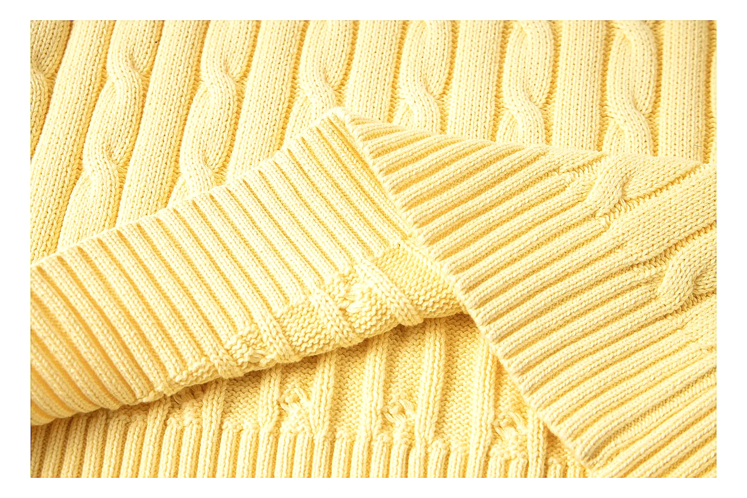kakoscout.com Polo Ralph Lauren Yellow Rib Cable Knit Polo 0807 Yellow short-sleeve-knit product image thumbnail 4