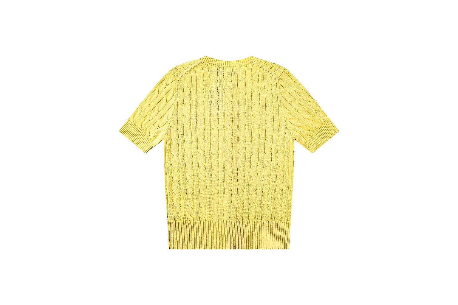 kakoscout.com Polo Ralph Lauren Yellow Cable Knit Polo 0964 Yellow short-sleeve-knit product image thumbnail 2