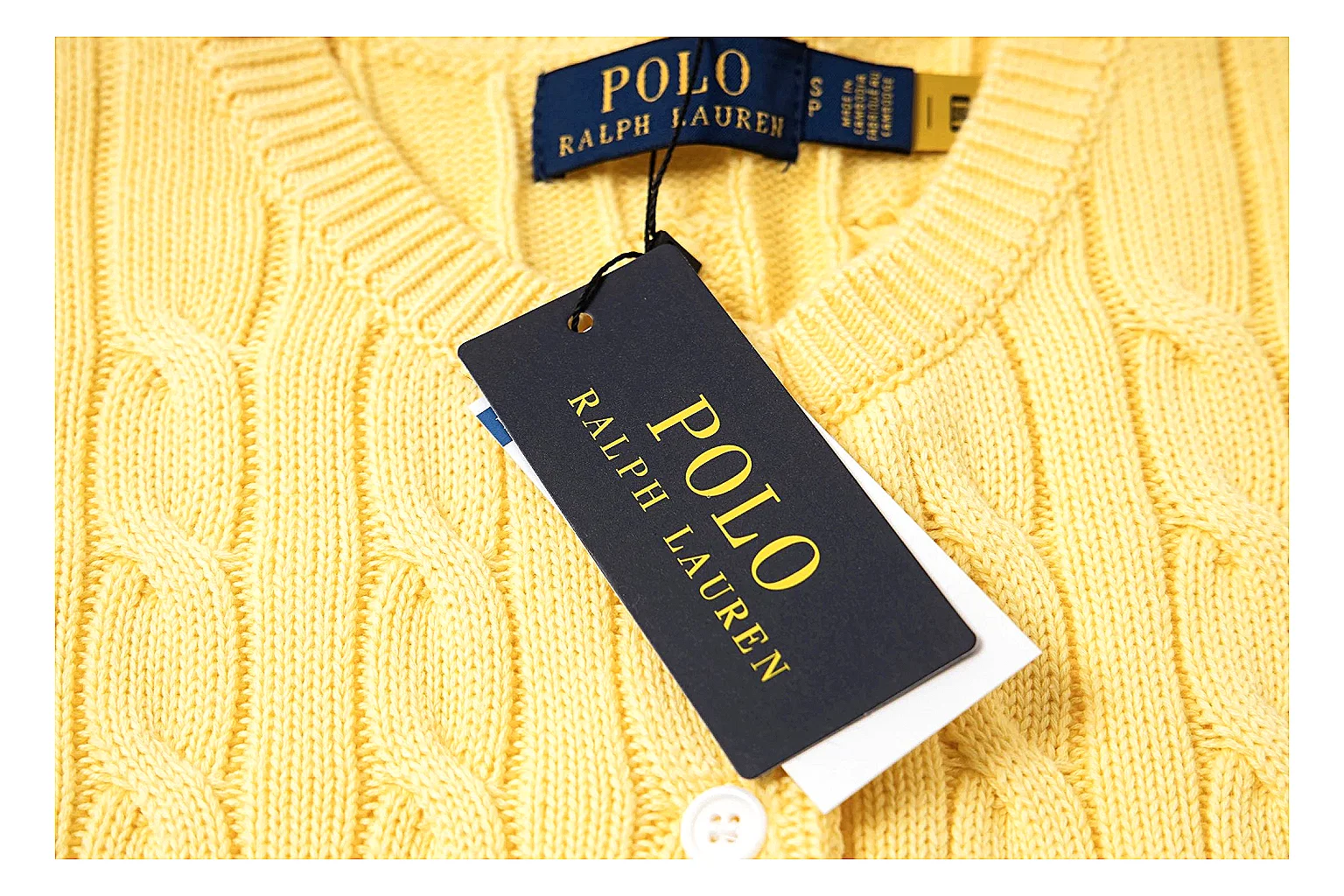 kakoscout.com Polo Ralph Lauren Yellow Cable Knit Polo 0964 Yellow short-sleeve-knit product image thumbnail 4