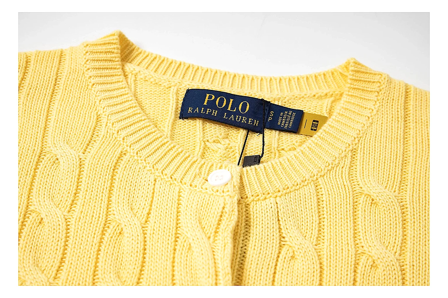 kakoscout.com Polo Ralph Lauren Yellow Cable Knit Polo 0964 Yellow short-sleeve-knit product image thumbnail 5
