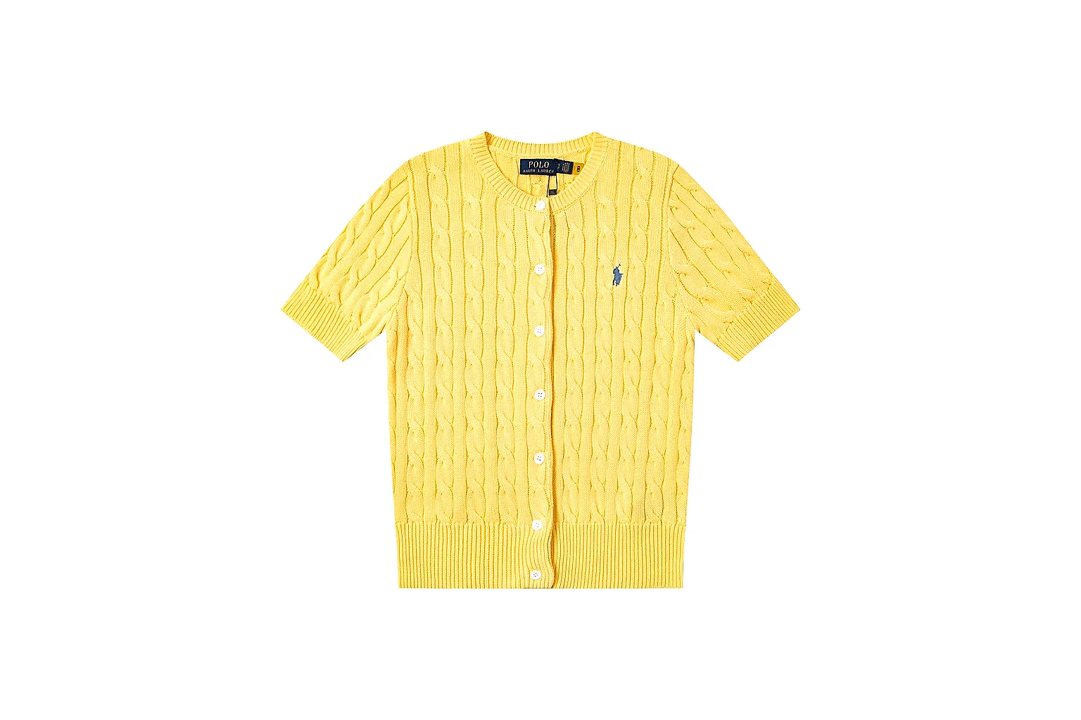 kakoscout.com Polo Ralph Lauren Yellow Cable Knit Polo 0964 Yellow short-sleeve-knit product image thumbnail 6