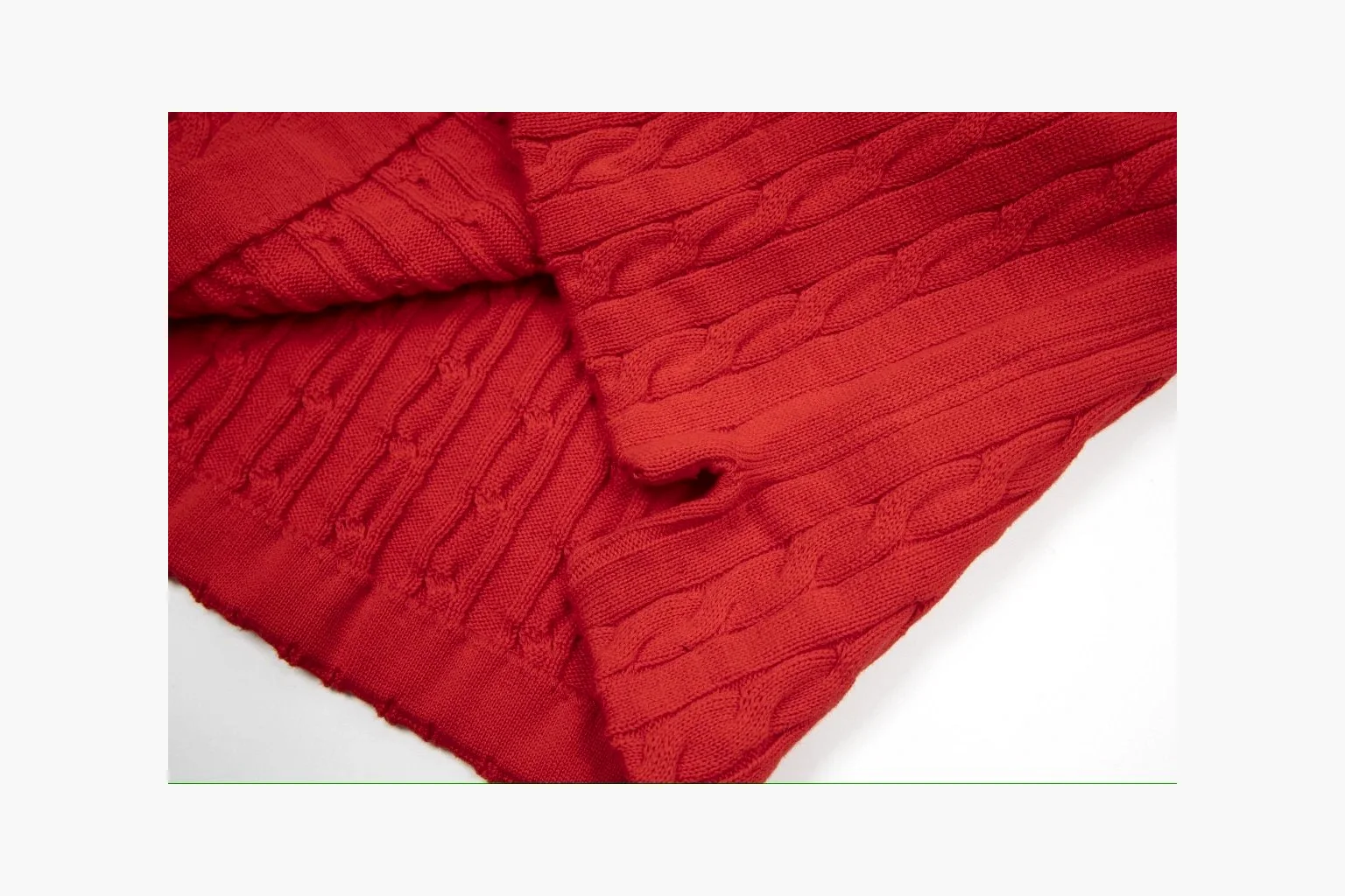 Red Polo cable knit polo comparison image with placket thumbnail 5