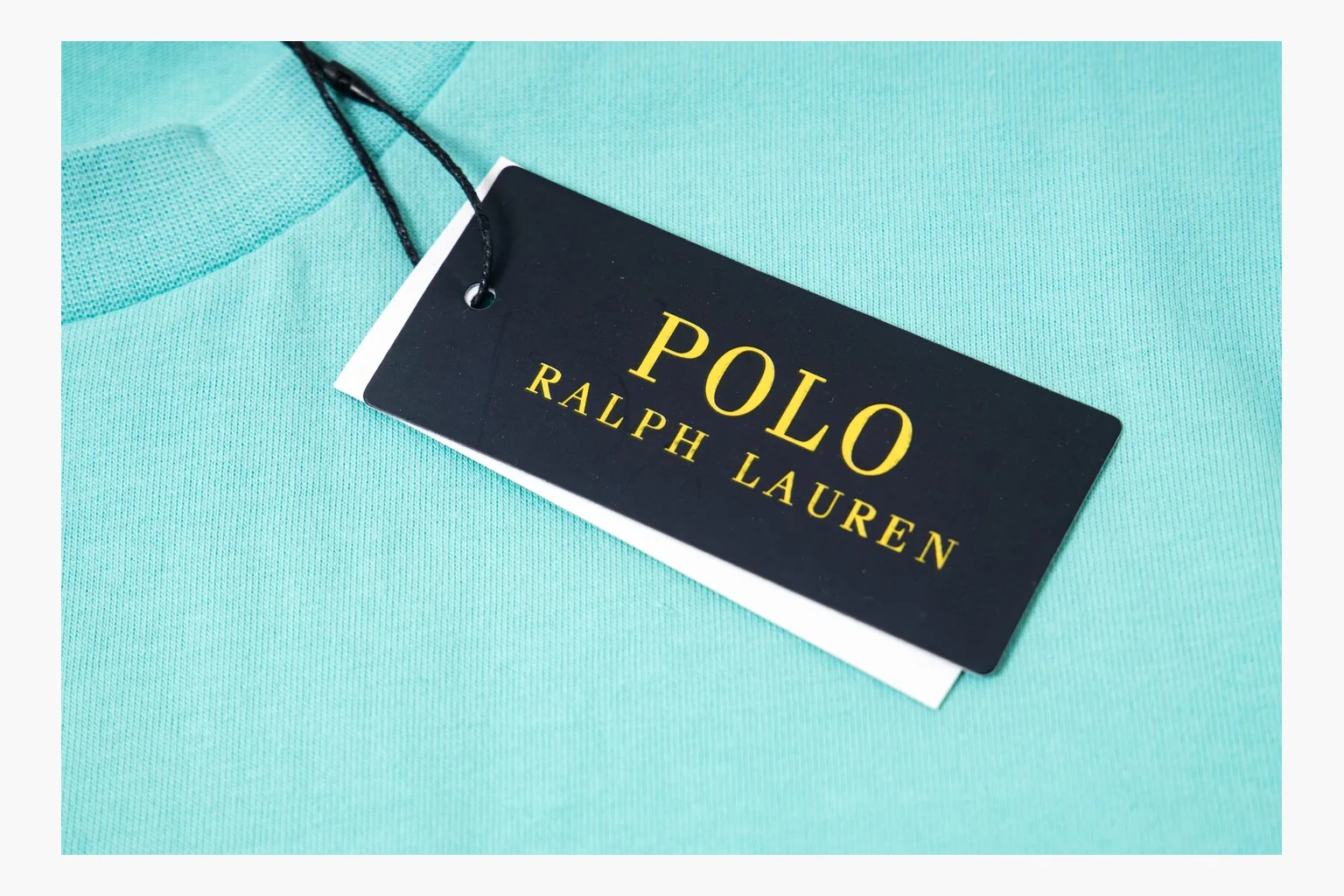 Aqua Polo pocket tee comparison photo with chest logo thumbnail 4