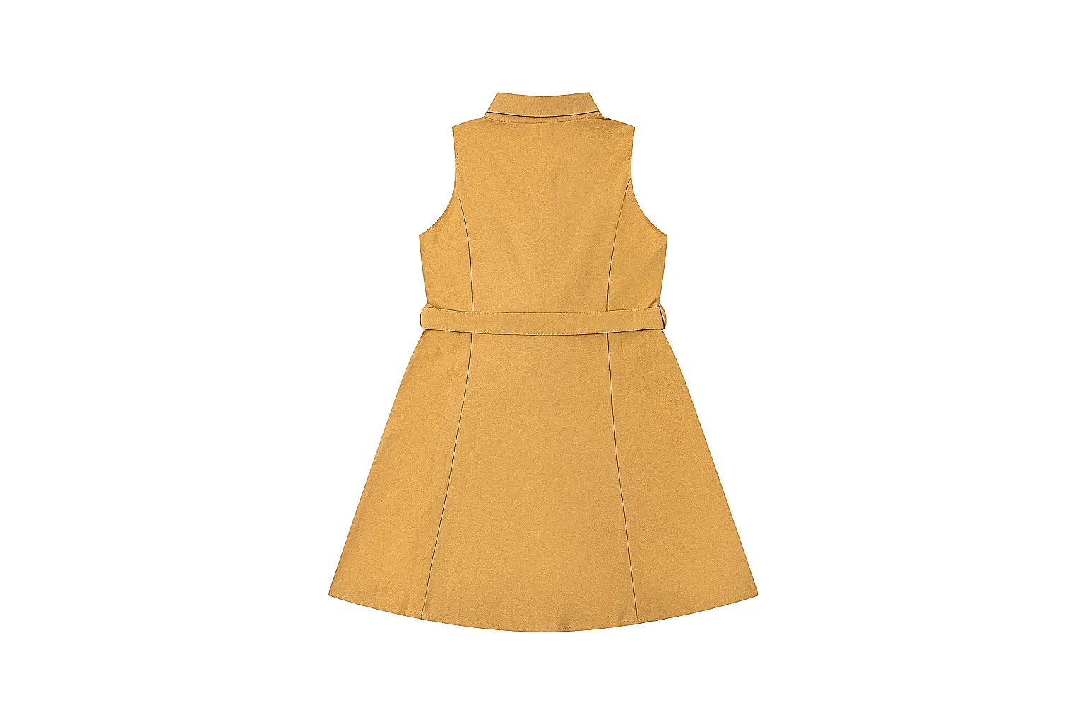 kakoscout.com Polo Ralph Lauren Mustard Belted Shirt Dress 0539 Mustard sleeveless-dress product image thumbnail 2