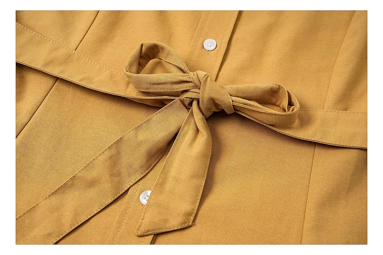 kakoscout.com Polo Ralph Lauren Mustard Belted Shirt Dress 0539 Mustard sleeveless-dress product image thumbnail 4