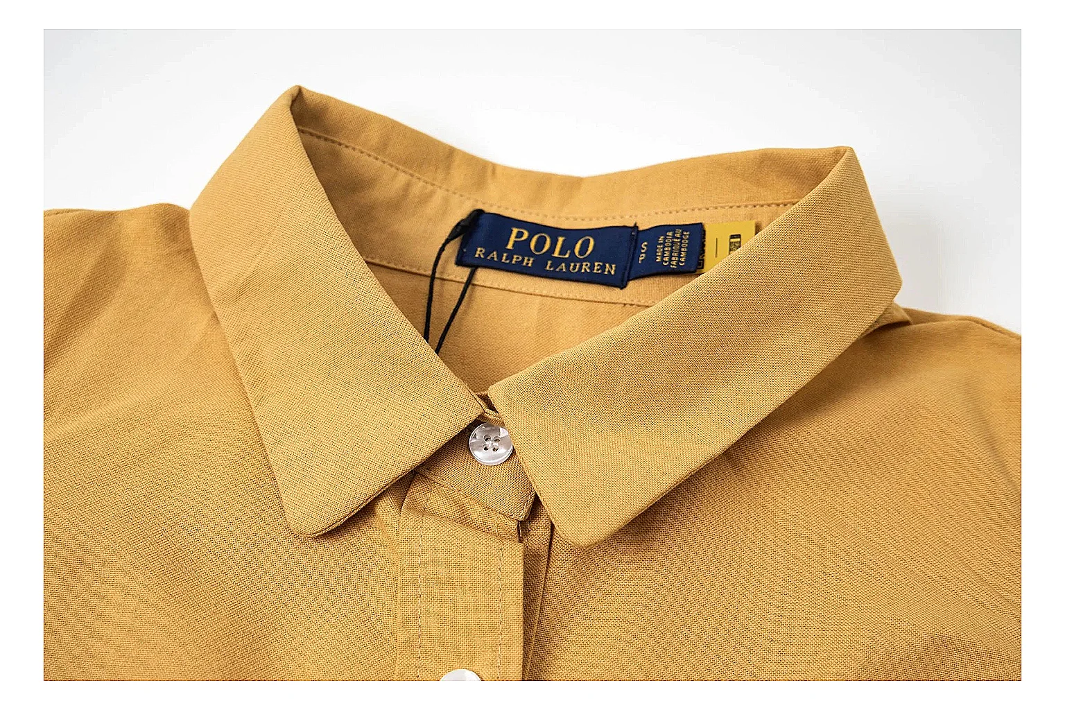 kakoscout.com Polo Ralph Lauren Mustard Belted Shirt Dress 0539 Mustard sleeveless-dress product image thumbnail 5
